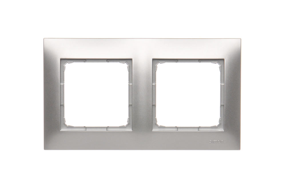 Simon54 Ramka na 2-moduły DR2/43 srebrny