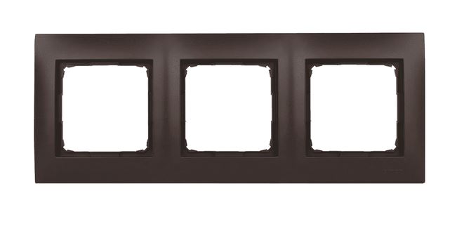 Simon54 Ramka na 3-moduły DR3/46 brązowy