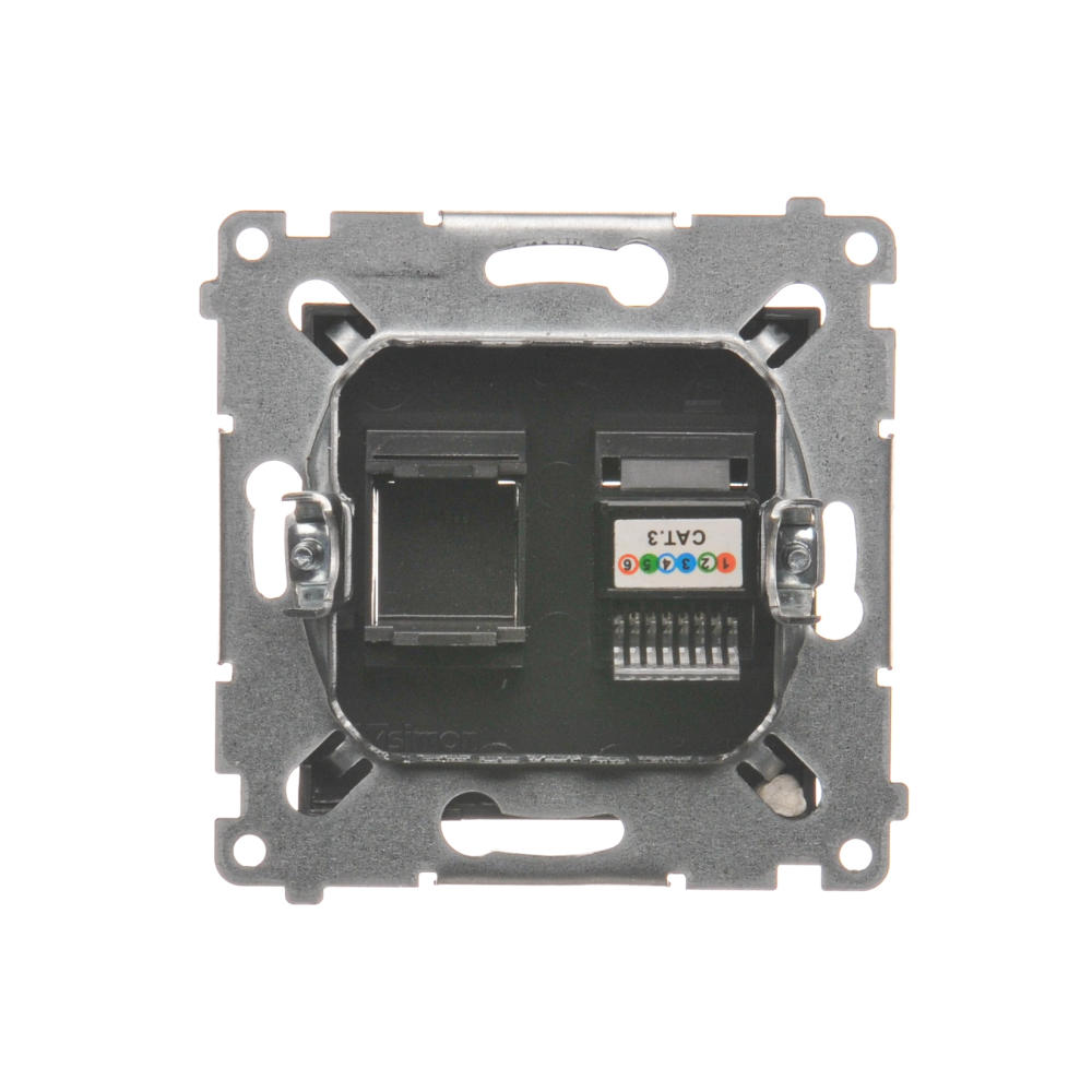 Simon54 Gniazdo telefoniczne pojedyncze RJ12 DT1.01/48 antracyt