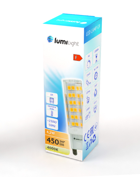 Żarówka LED G9 4,2W barwa neutralna ceramic LL6150 LUMILIGHT