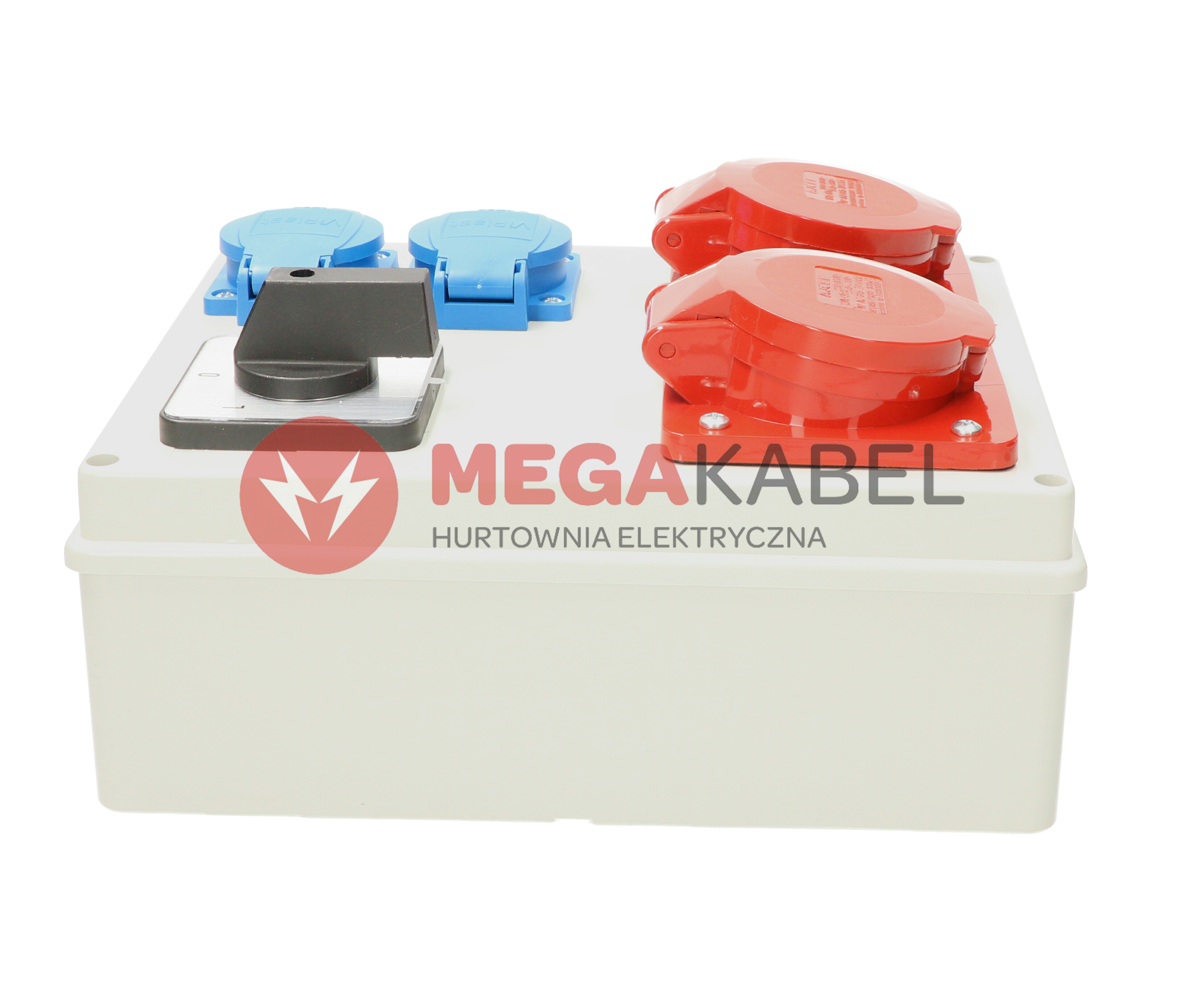 Rozdzielnica budowlana skrzynka zestaw R-BOX  L-P 1x32A/5 1x16A/5 2x230V Viplast