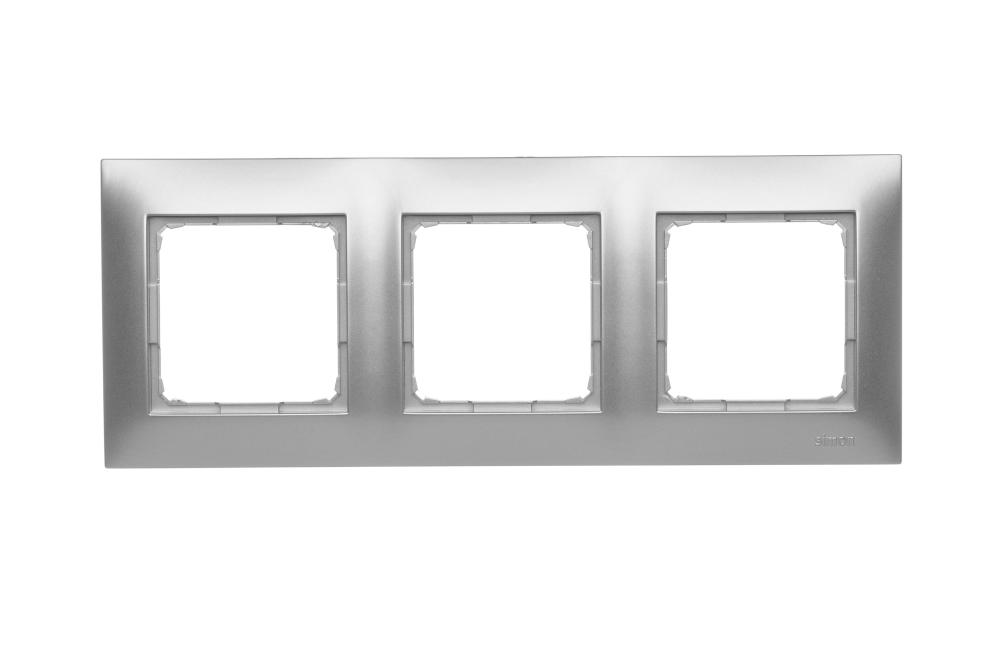 Simon54 Ramka 3-krotna DR3/43 srebrny