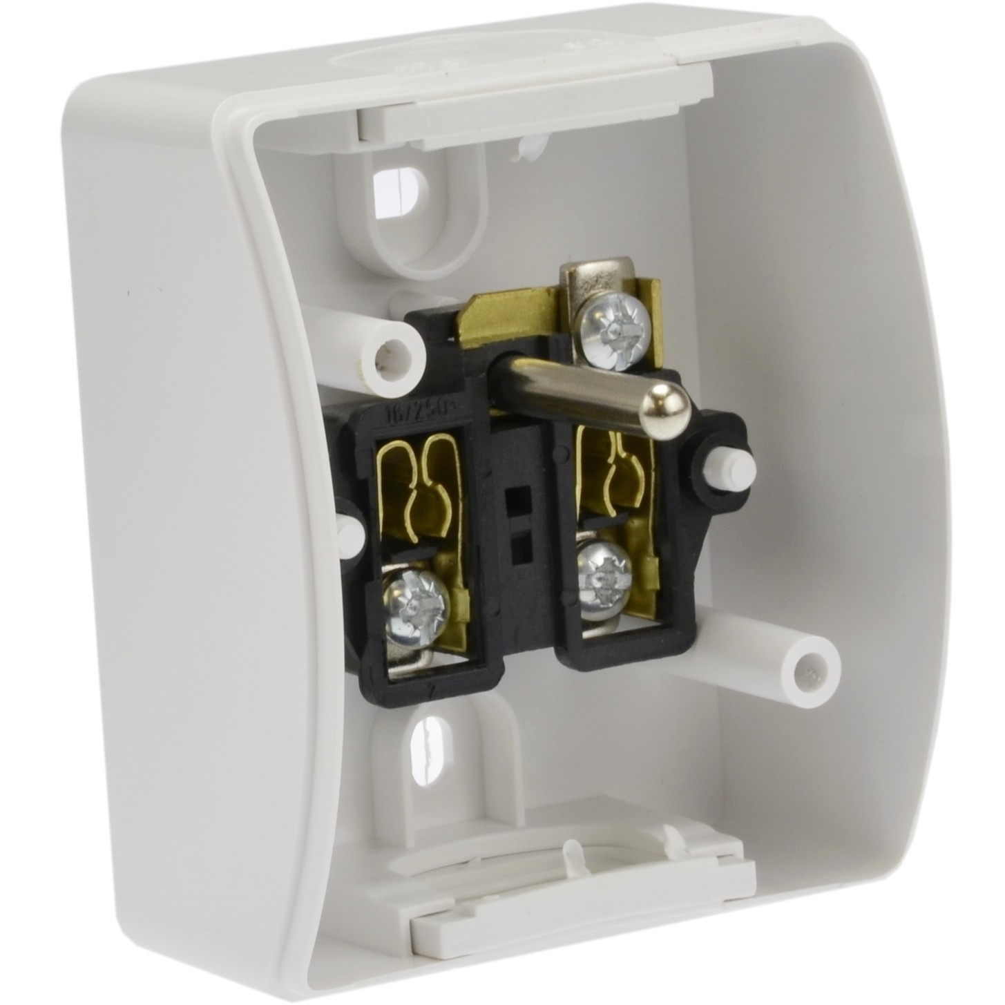 Koala gniazdo pojededyńcze P+Z natynkowe białe z klapką 161-51