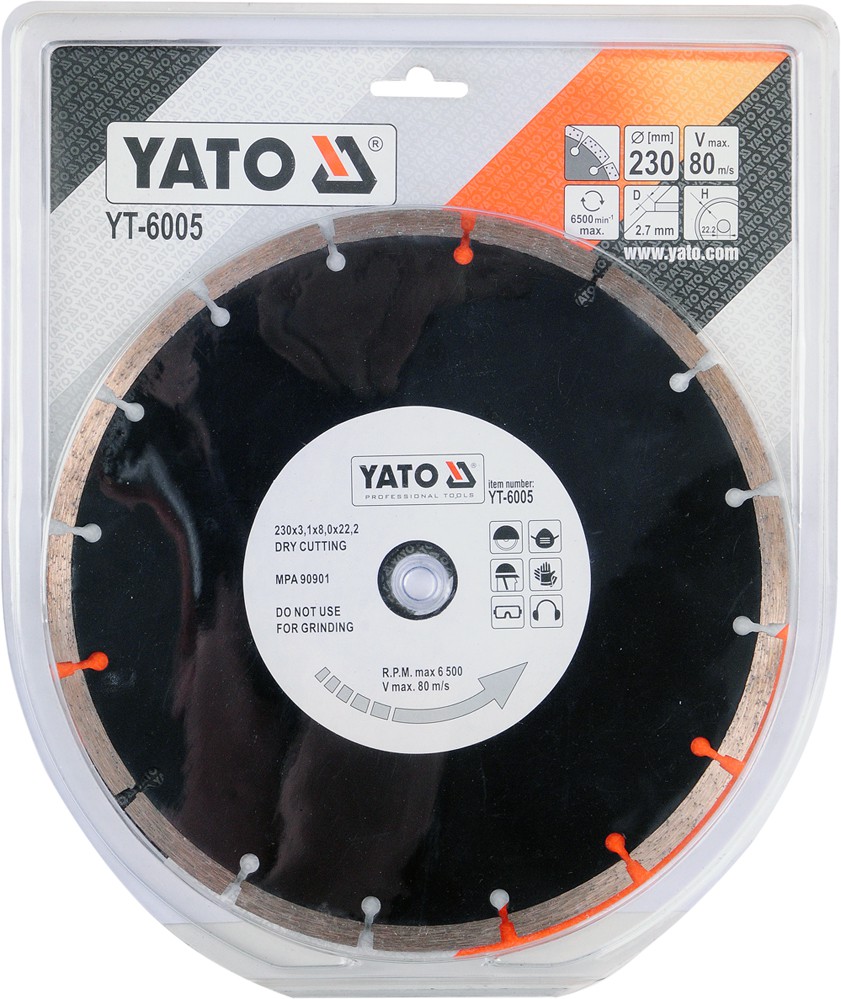 Tarcza diamentowa segmentowa 230mm YT-6005 Yato
