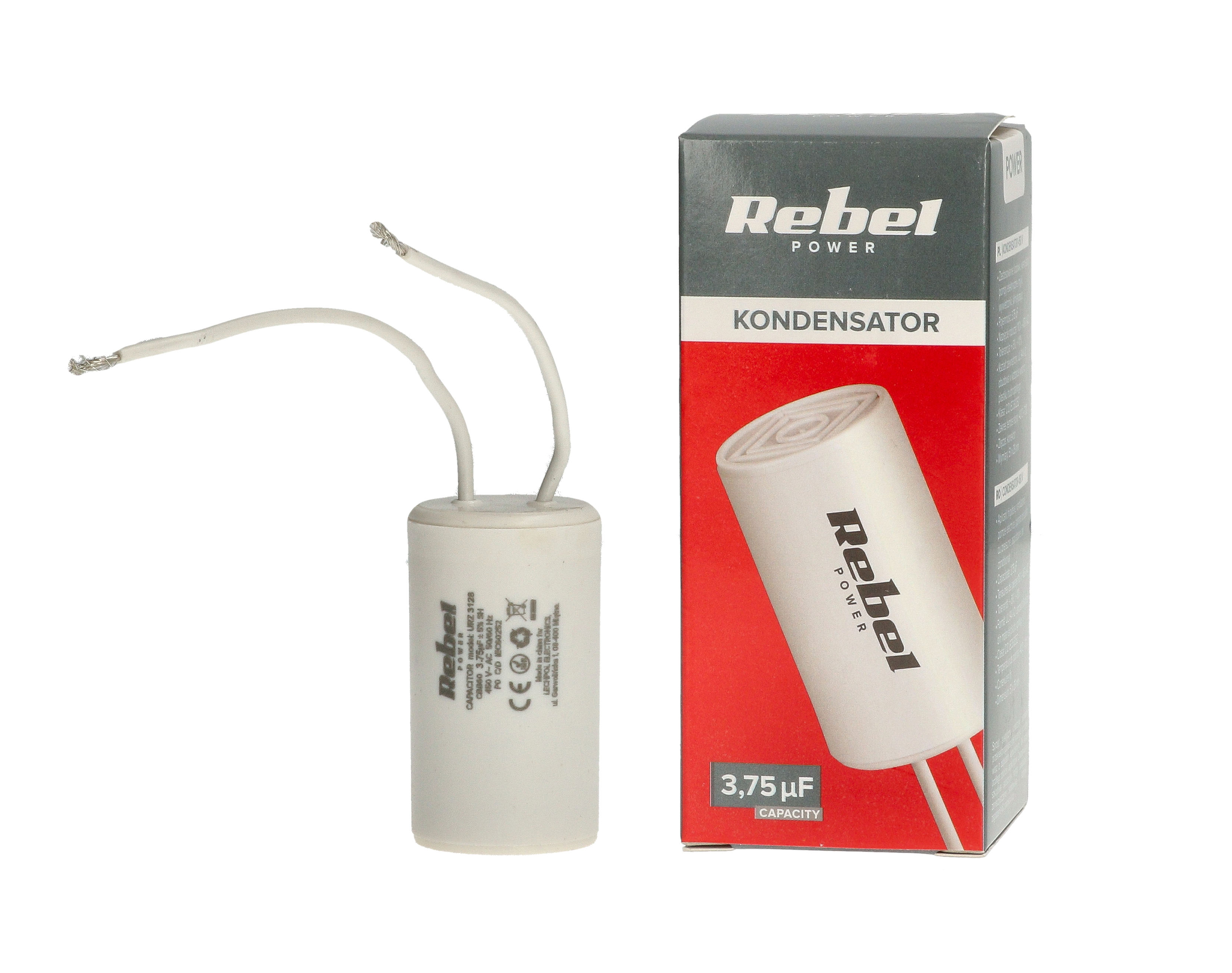 Kondensator rozruchowy silnikowy 3,75uF 450V URZ3128