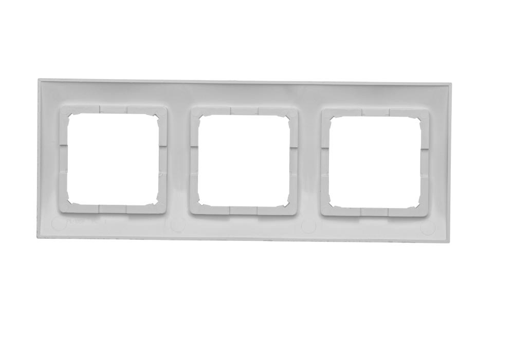 Simon54 Ramka 3-krotna DR3/43 srebrny