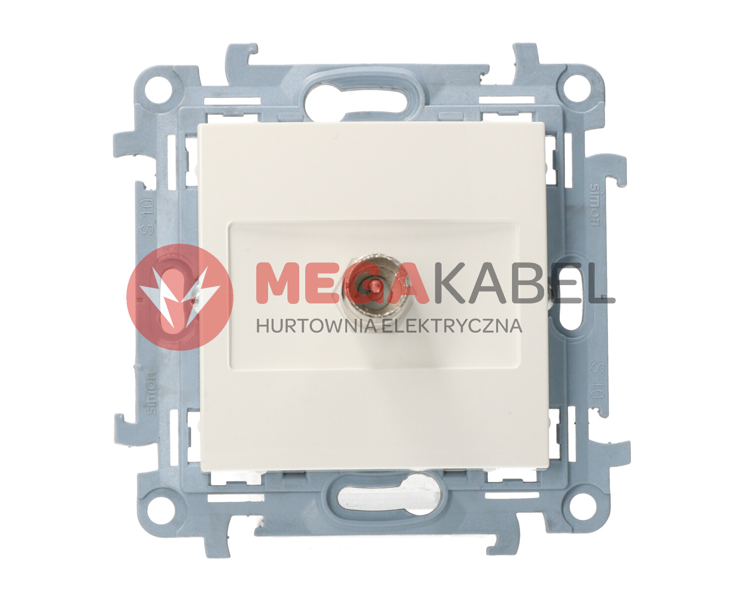 Simon10 Gniazdo antenowe końcowe pojedyńcze CAK1.01/11 biały SIMON