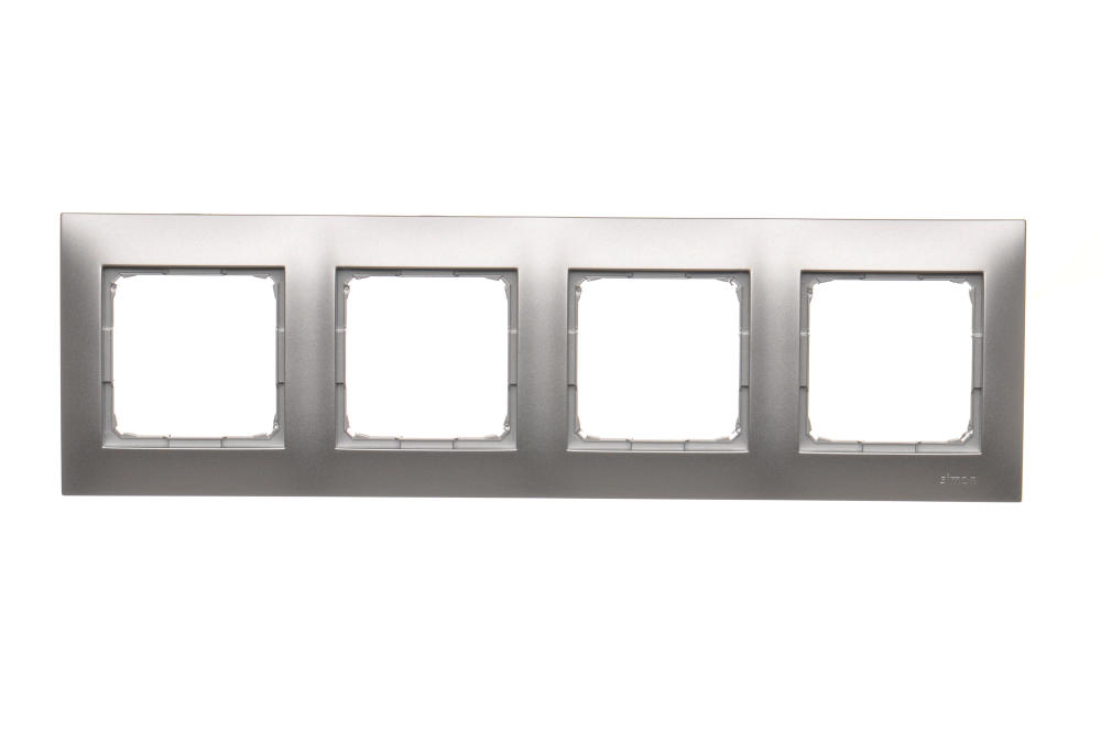 Simon54 Ramka 4-krotna DR4/43 srebrny