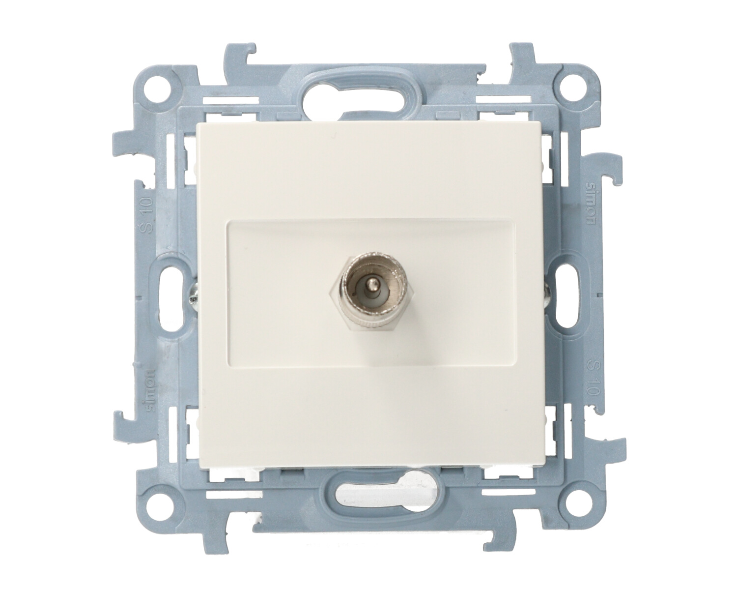 Simon10 Gniazdo antenowe końcowe pojedyńcze CAK1.01/11 biały SIMON