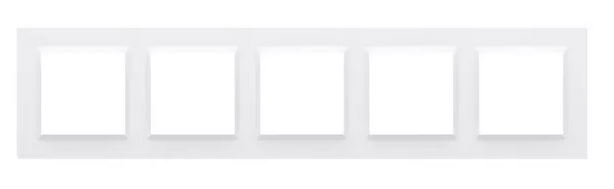 Simon10 Ramka 5-krotna CR5/11 biała SIMON