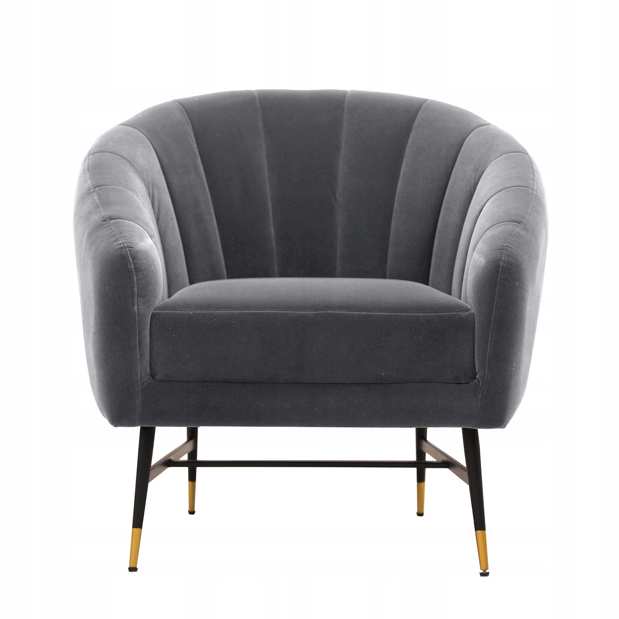 BRITNEY fotel wypoczynkowy popielaty / czarny / złoty 12 BRITNEY fotel wypoczynkowy popielaty / czarny / złoty korina.pl.pl