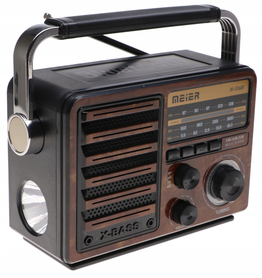 Radio PRZENOŚNE Głośnik Latarka Bluetooth MP3 USB