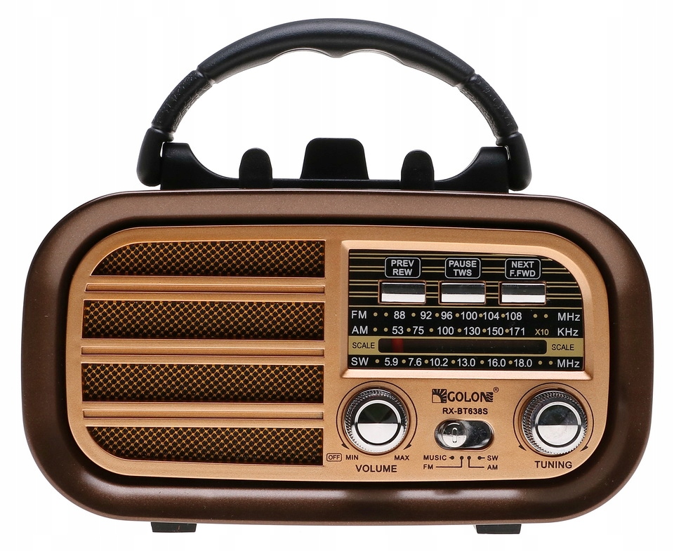 Radio PRZENOŚNE Retro SOLAR Bluetooth MP3 USB