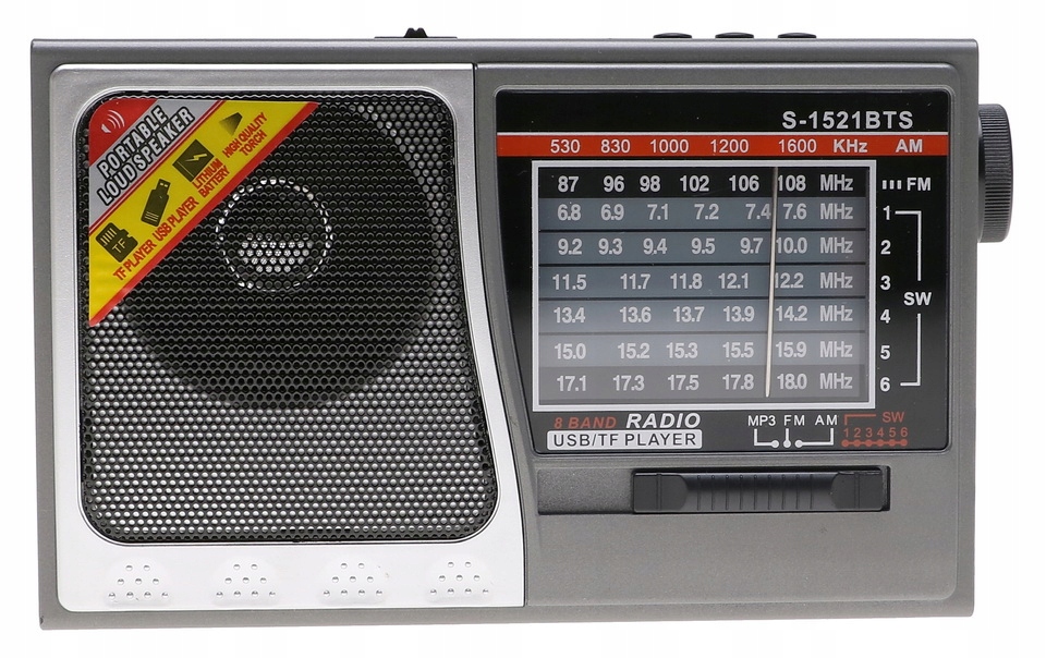 Radio PRZENOŚNE Głośnik Latarka Bluetooth SOLAR