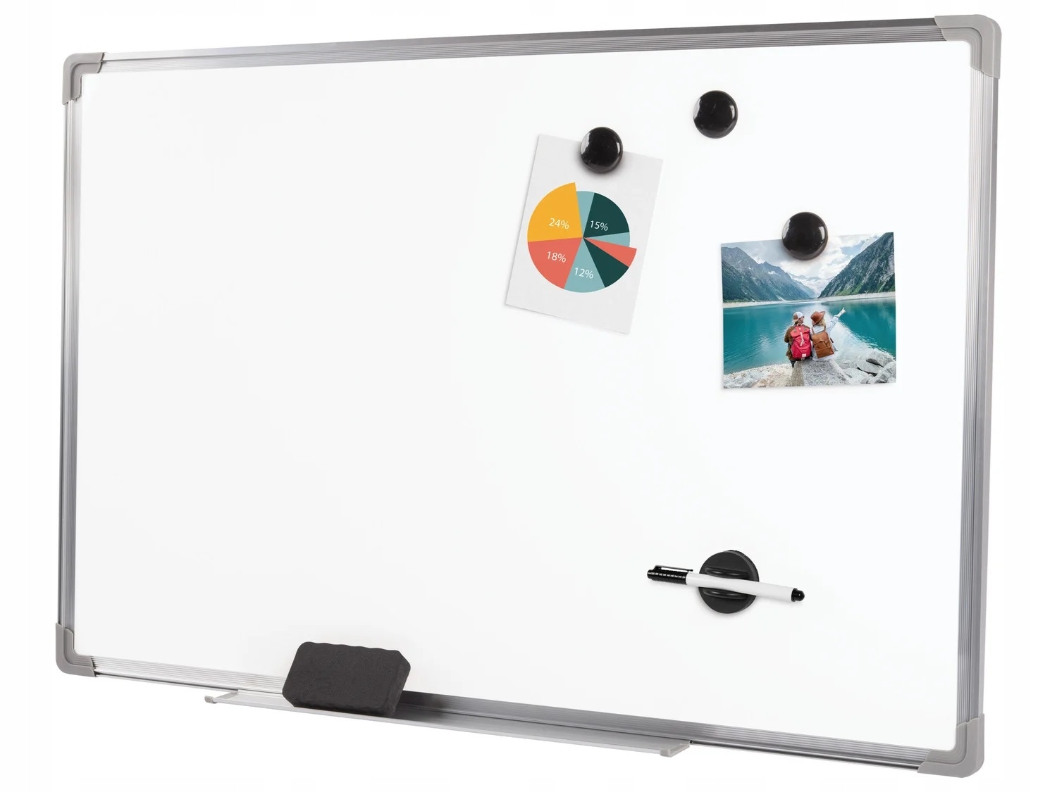 Tabla magnetica, Luka, 90x58,5cm, cu magneti, marker,