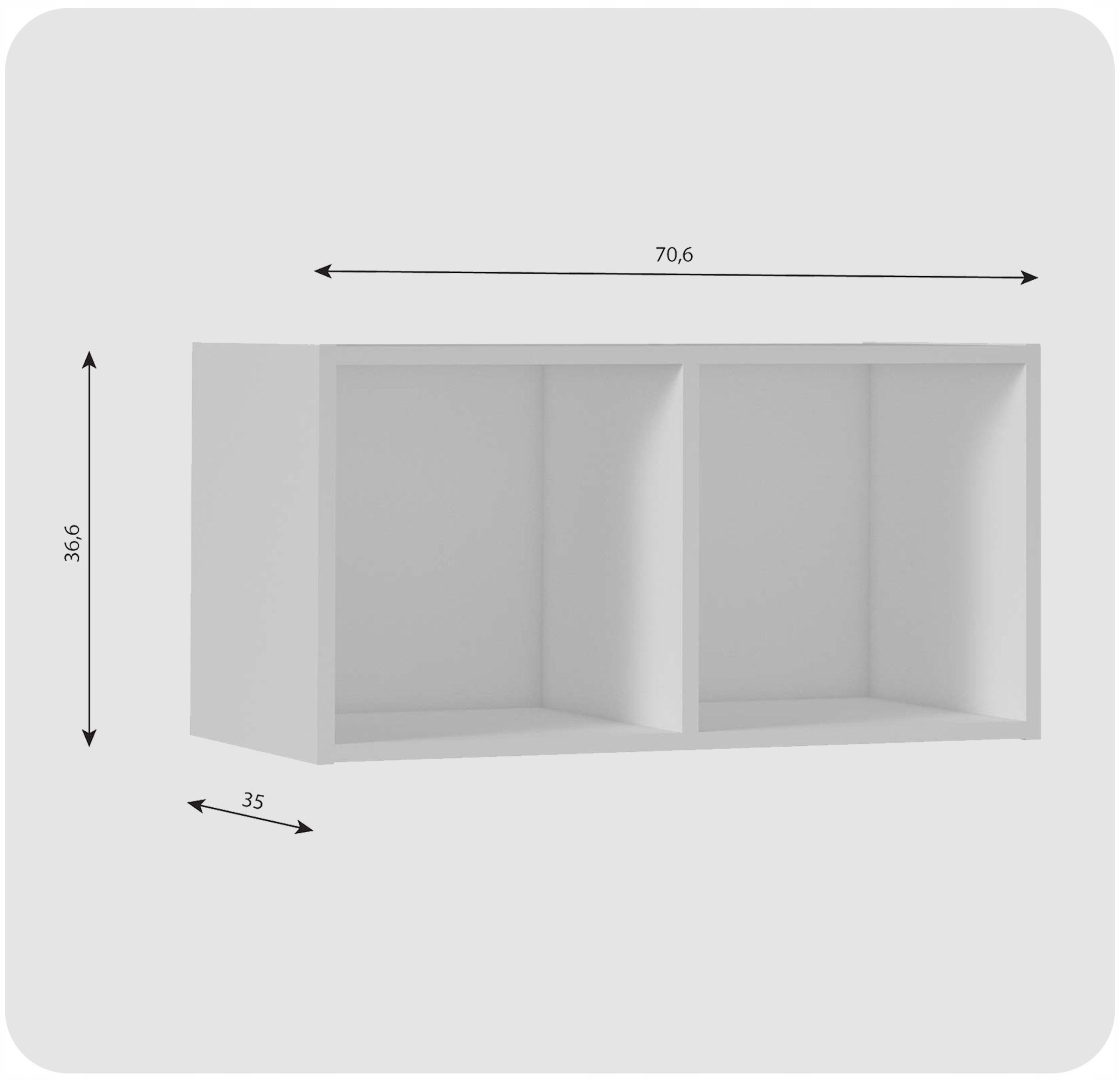 Regał półka organizer pojemnik stojak na płyty winylowe segregatory Cubo 2