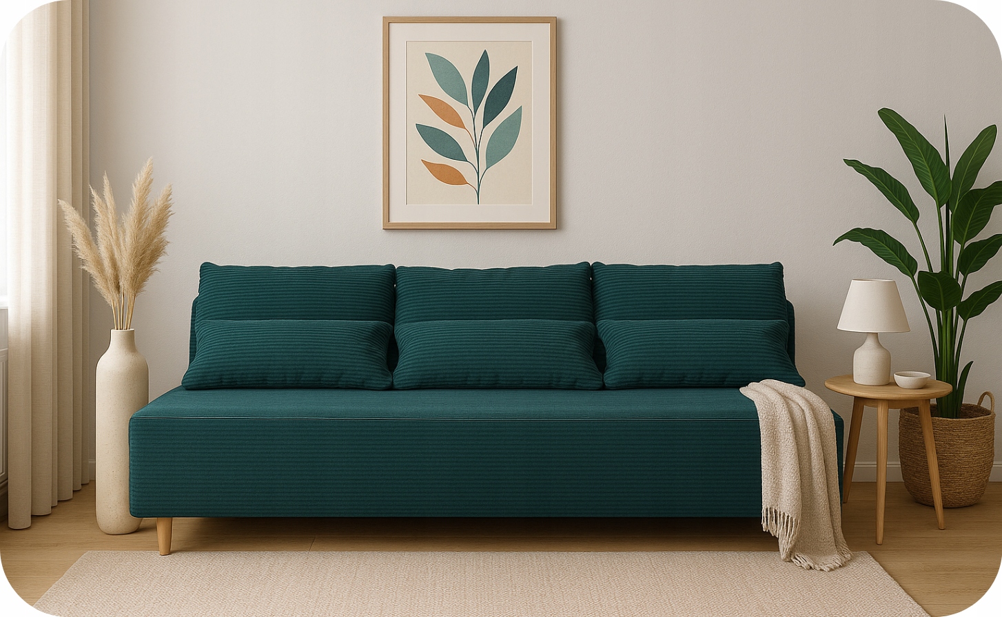 Kanapa sofa KIMO funkcja spania pojemnik Anafi granat sztruks