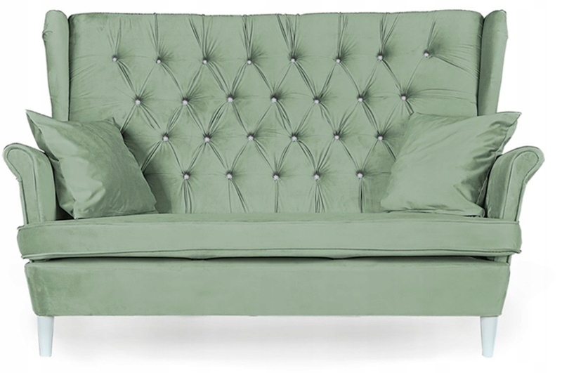 Zestaw wypoczynkowy mebli uszak Gaja sofa fotele pufy  komplet