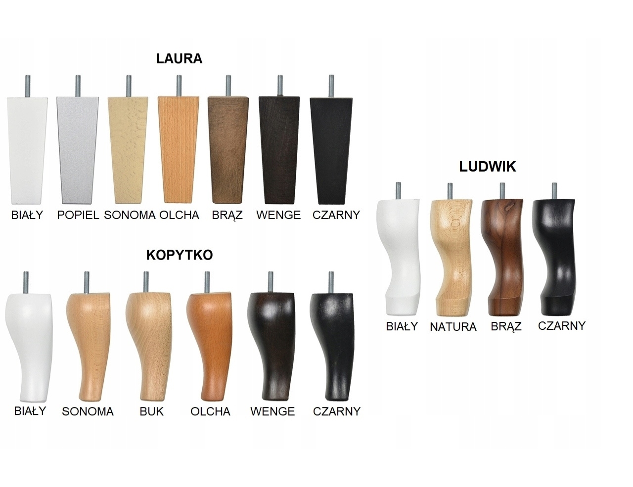 Sofa kanapa uszak Gaja ekoskóra skandynawska czarna