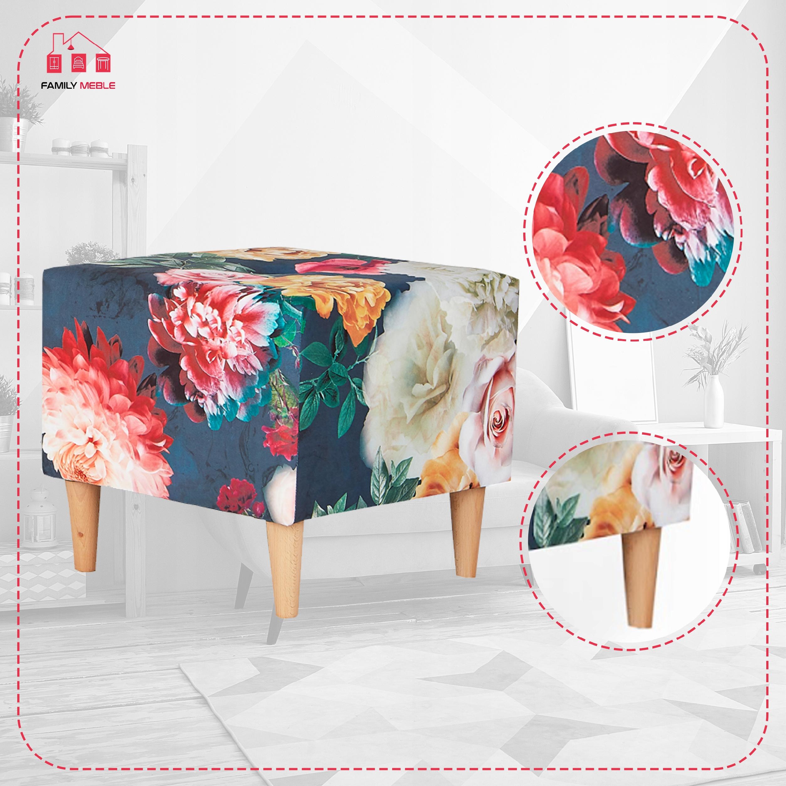 Pufa puf podnóżek siedzisko Ari Print