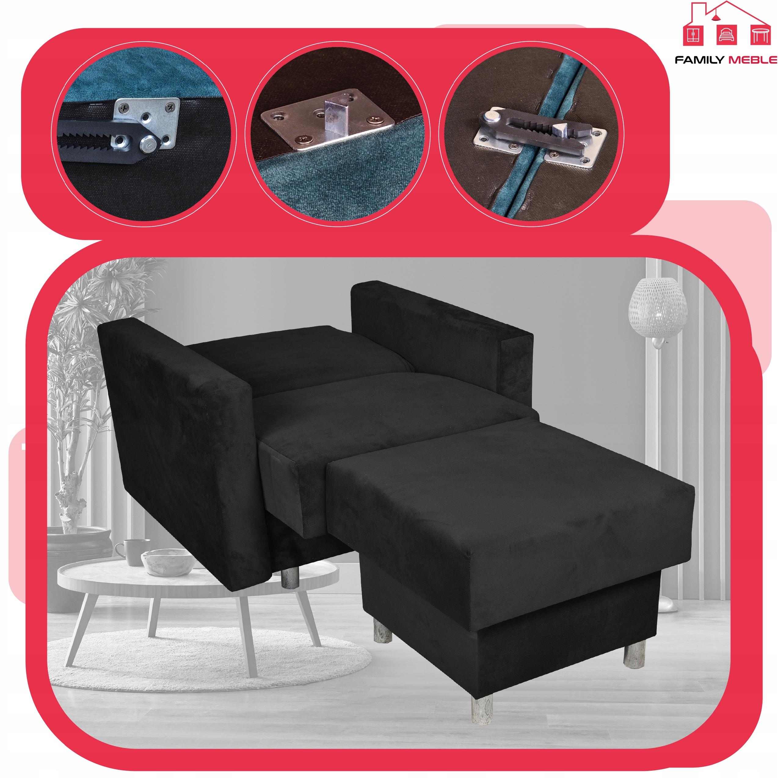 Zestaw mebli wypoczynkowy Alicja wersalka kanapa fotele pufy