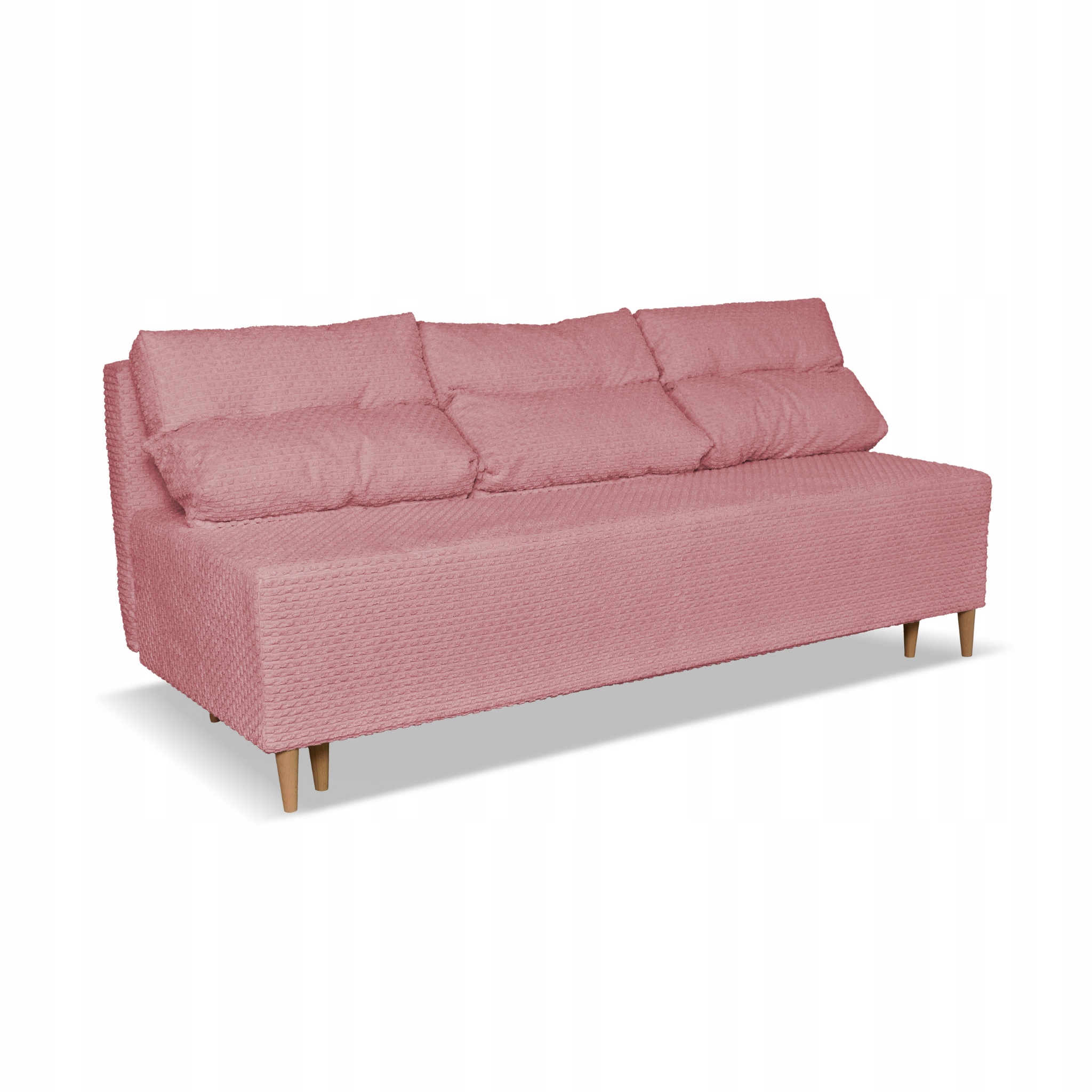 Kanapa sofa KIMO f. spania pojemnik Twisster c. róż sztruks