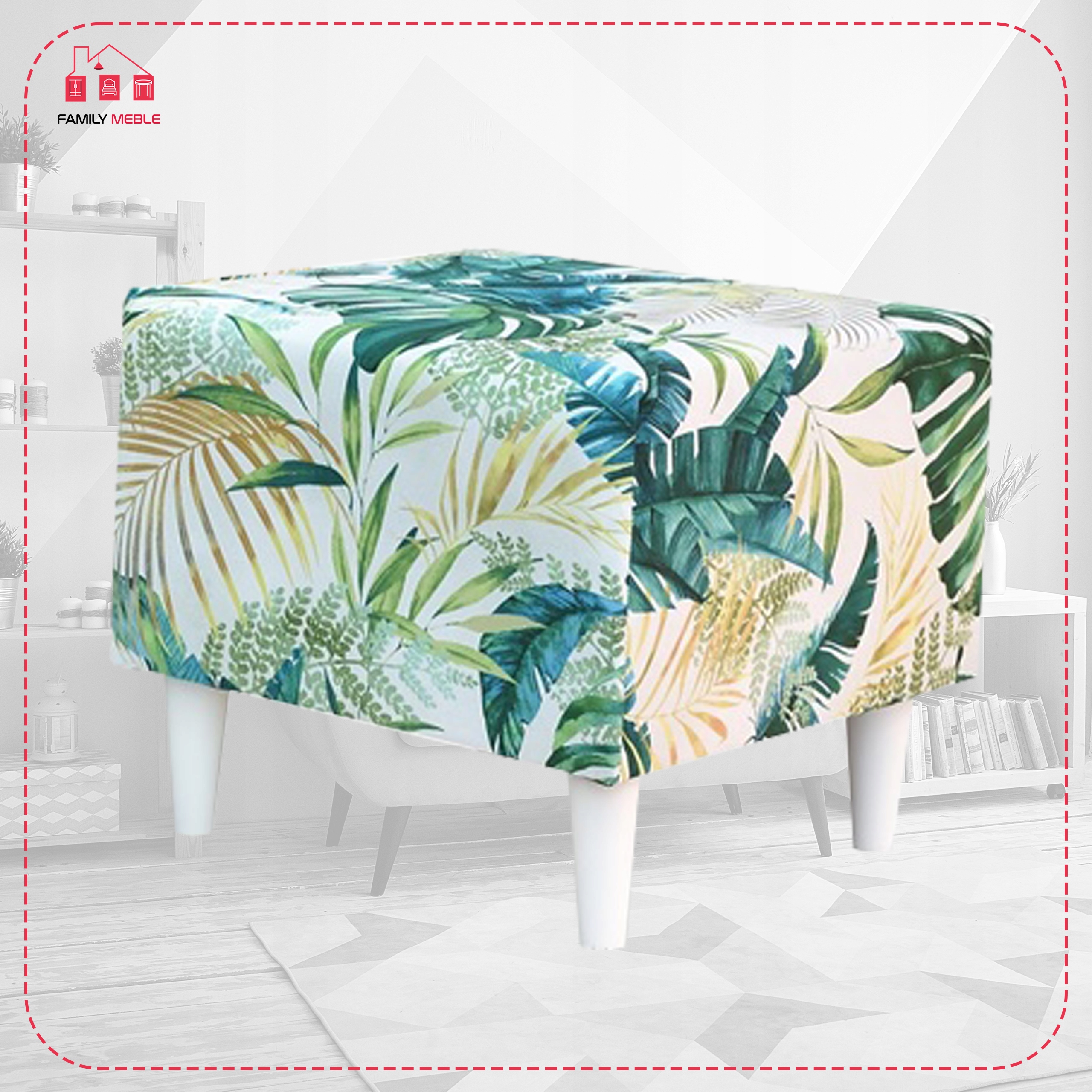 Pufa puf podnóżek siedzisko Ari Print