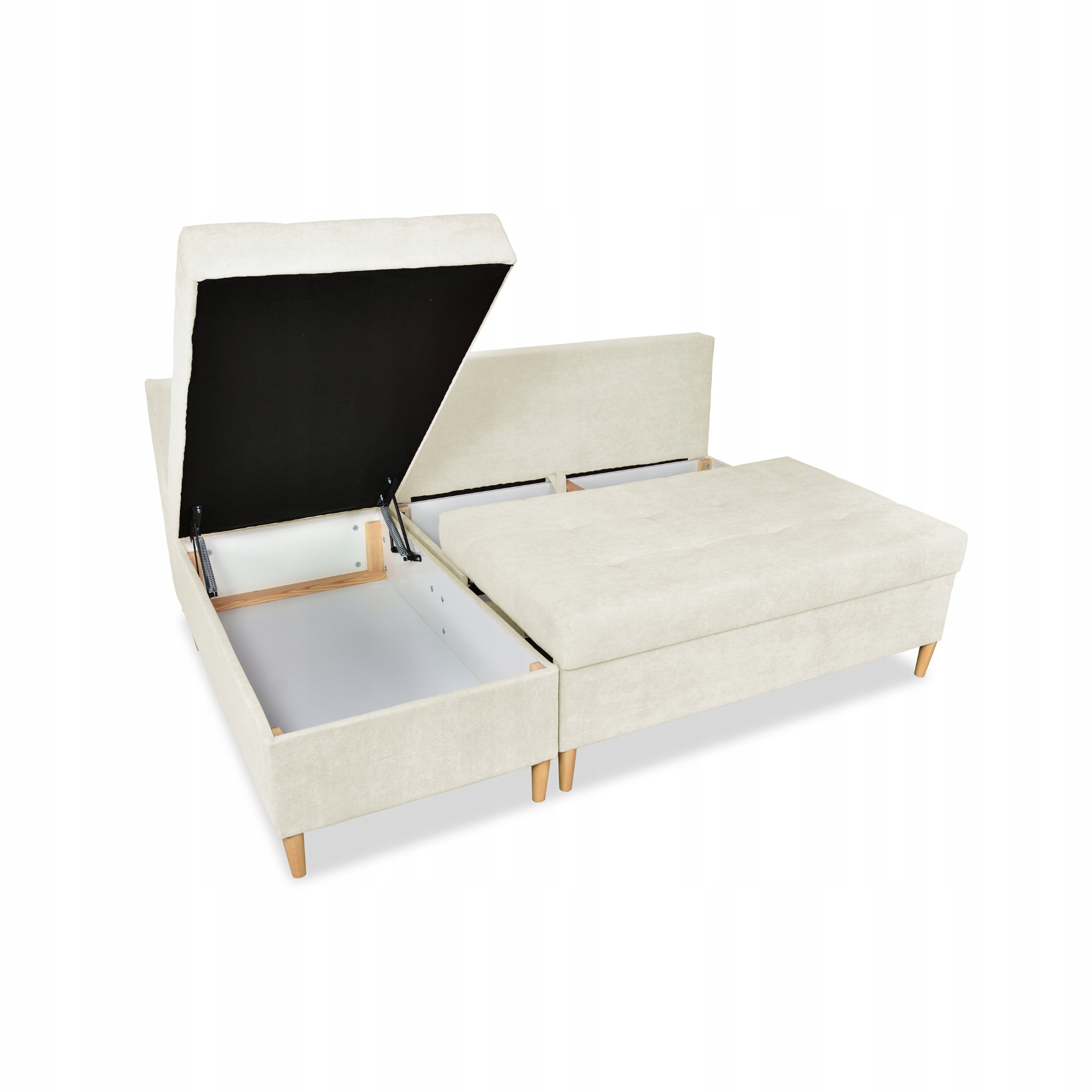 Narożnik Wigo rozkładany z funkcją spania  welur beżowy