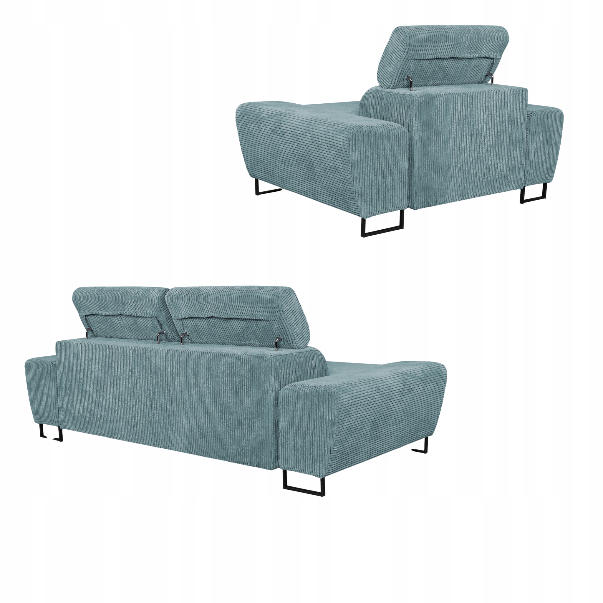 Zestaw mebli wypoczynkowych Savio Sofa 2os fotele j. zieleń