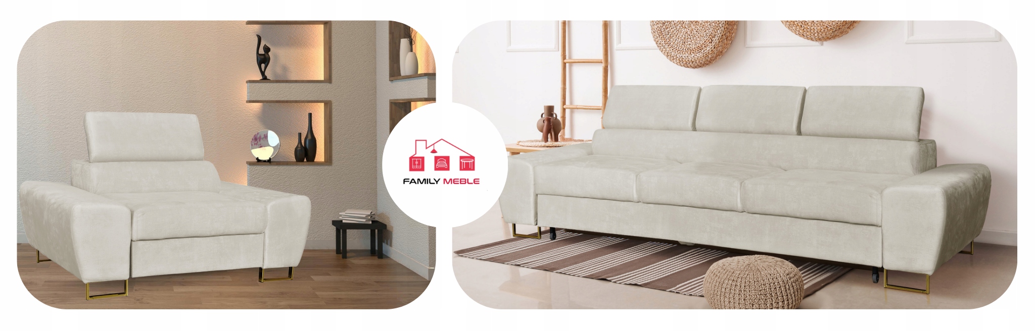 Zestaw mebli wypoczynkowych salon Bosso Sofa 3os fotele czarne