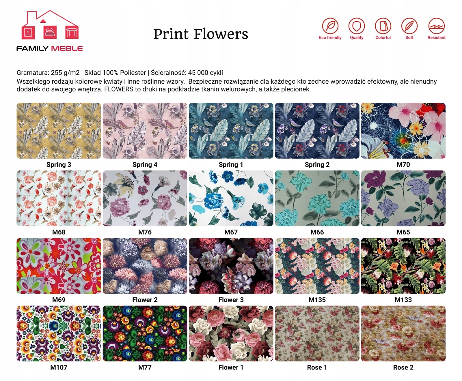 Zestaw wypoczynkowy mebli uszak Ari Print sofa fotele pufy  komplet