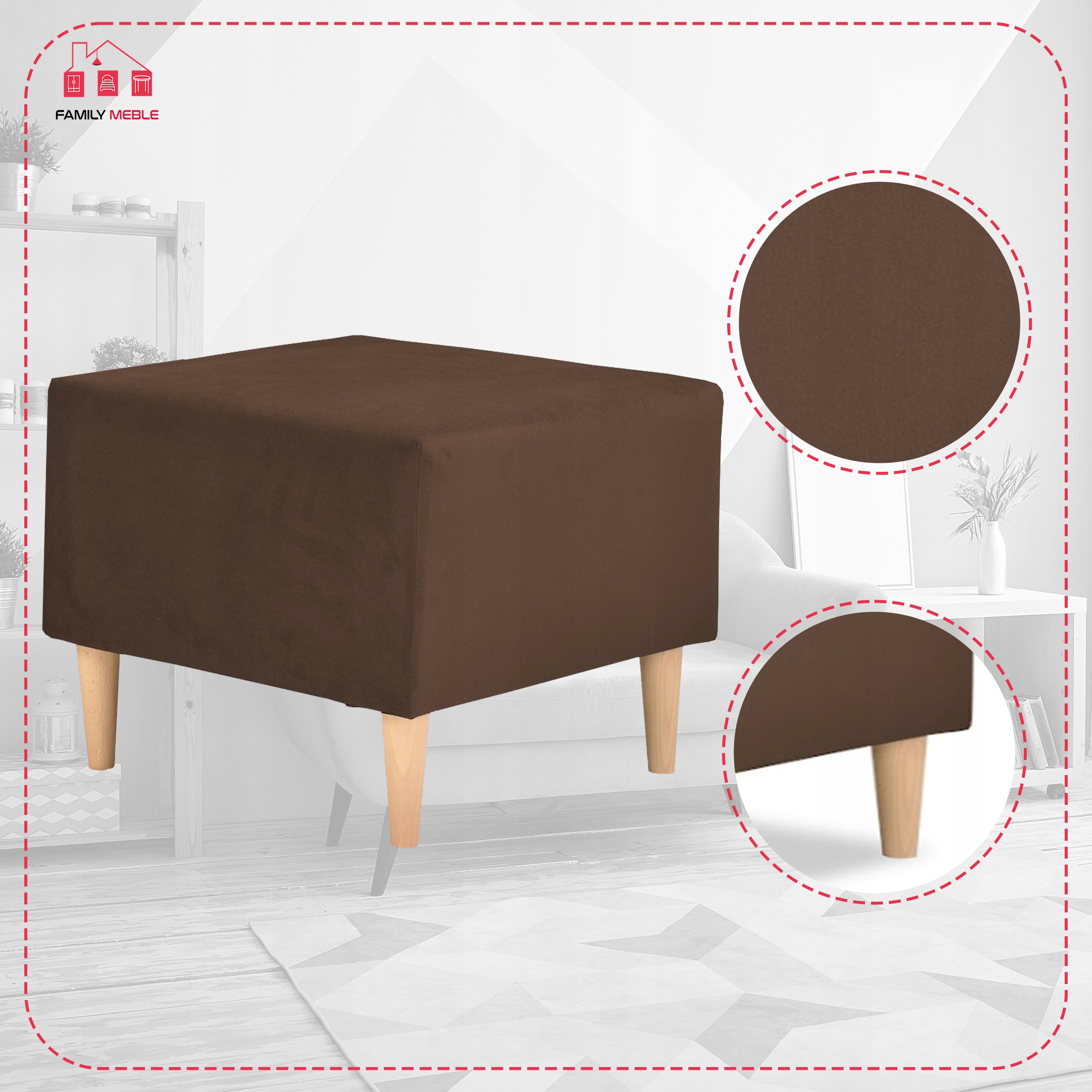 Pufa puf podnóżek siedzisko Ari