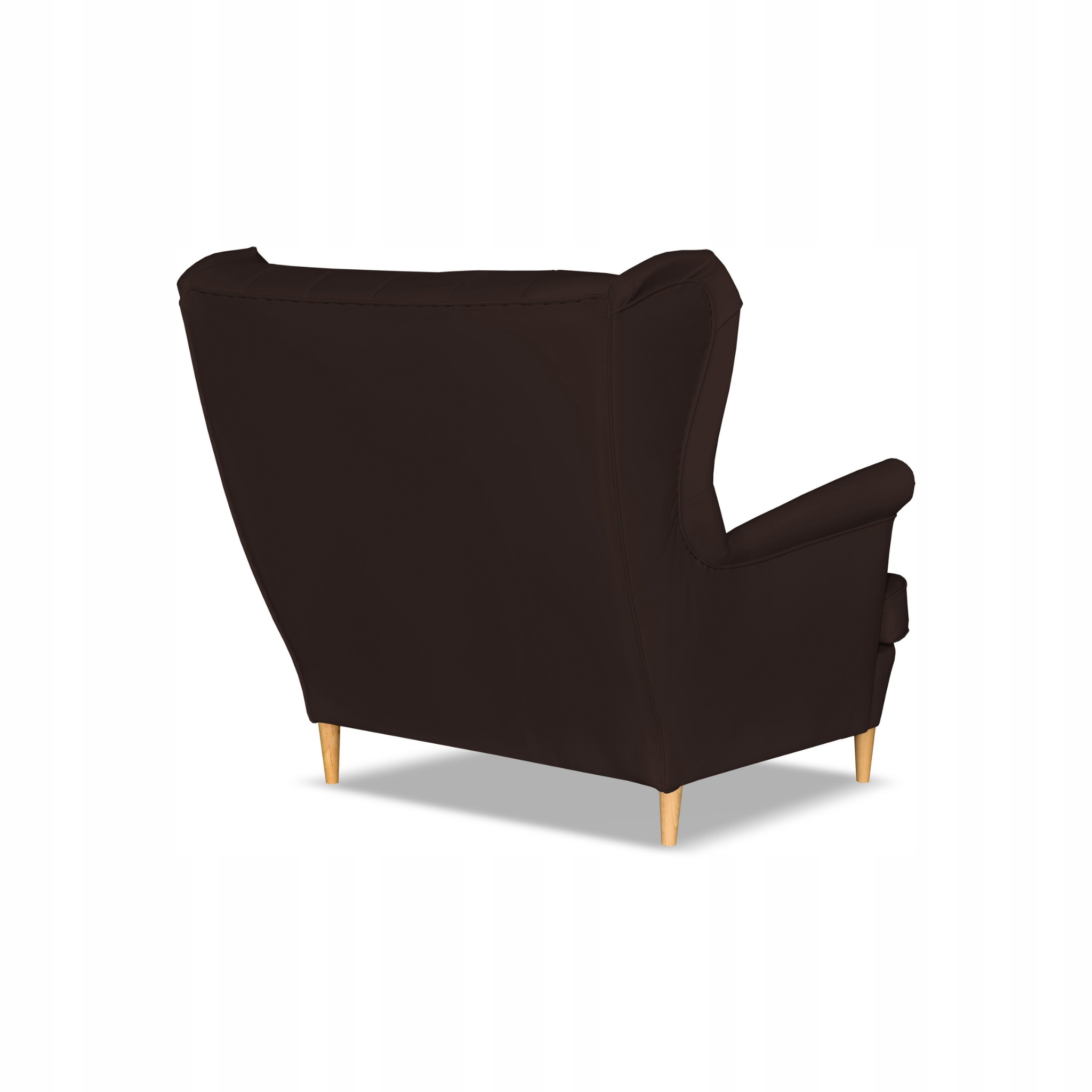 Sofa kanapa uszak Gaja ekoskóra skandynawska ciemny brąz