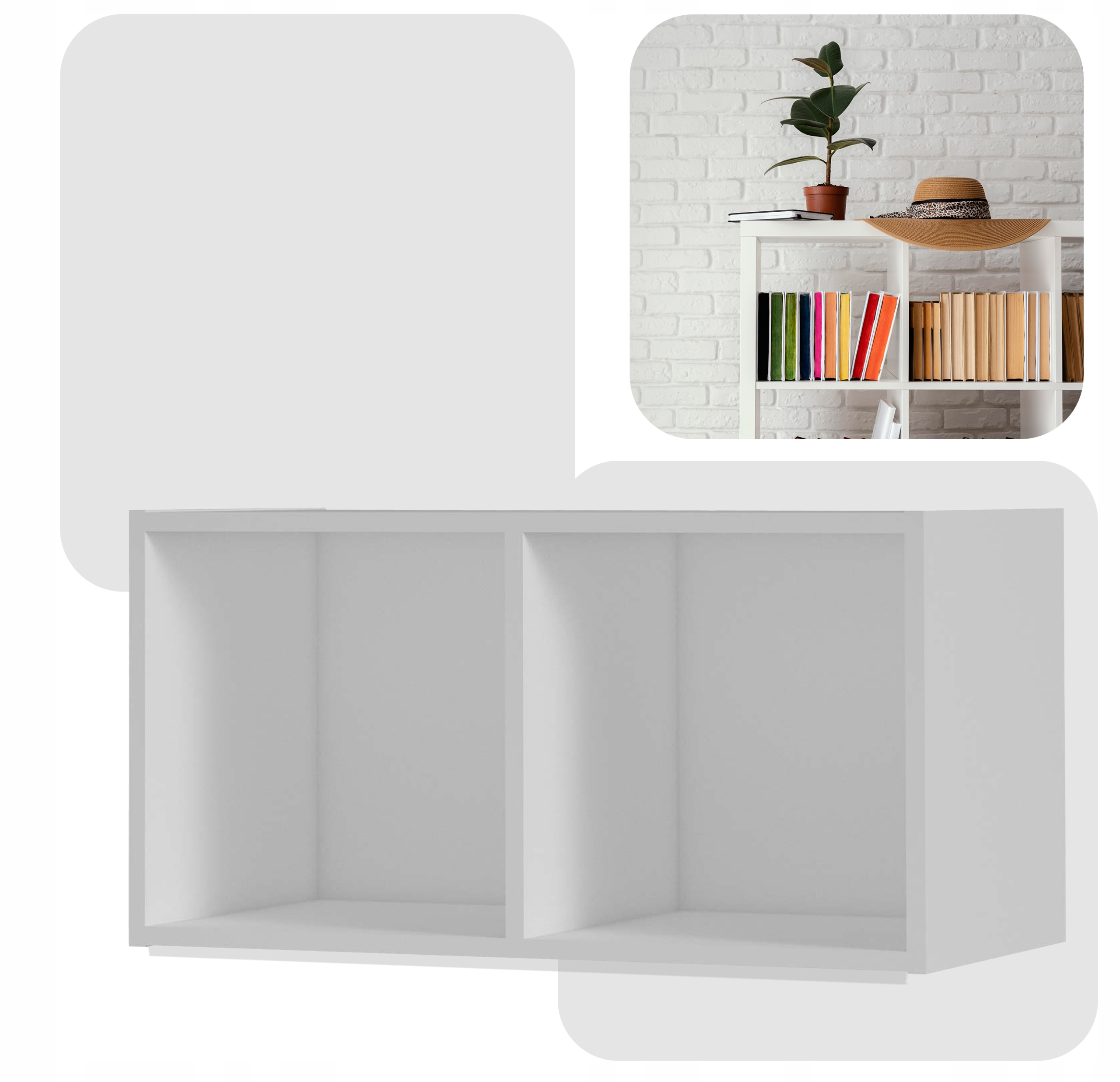 Regał półka organizer pojemnik stojak na płyty winylowe segregatory Cubo 2