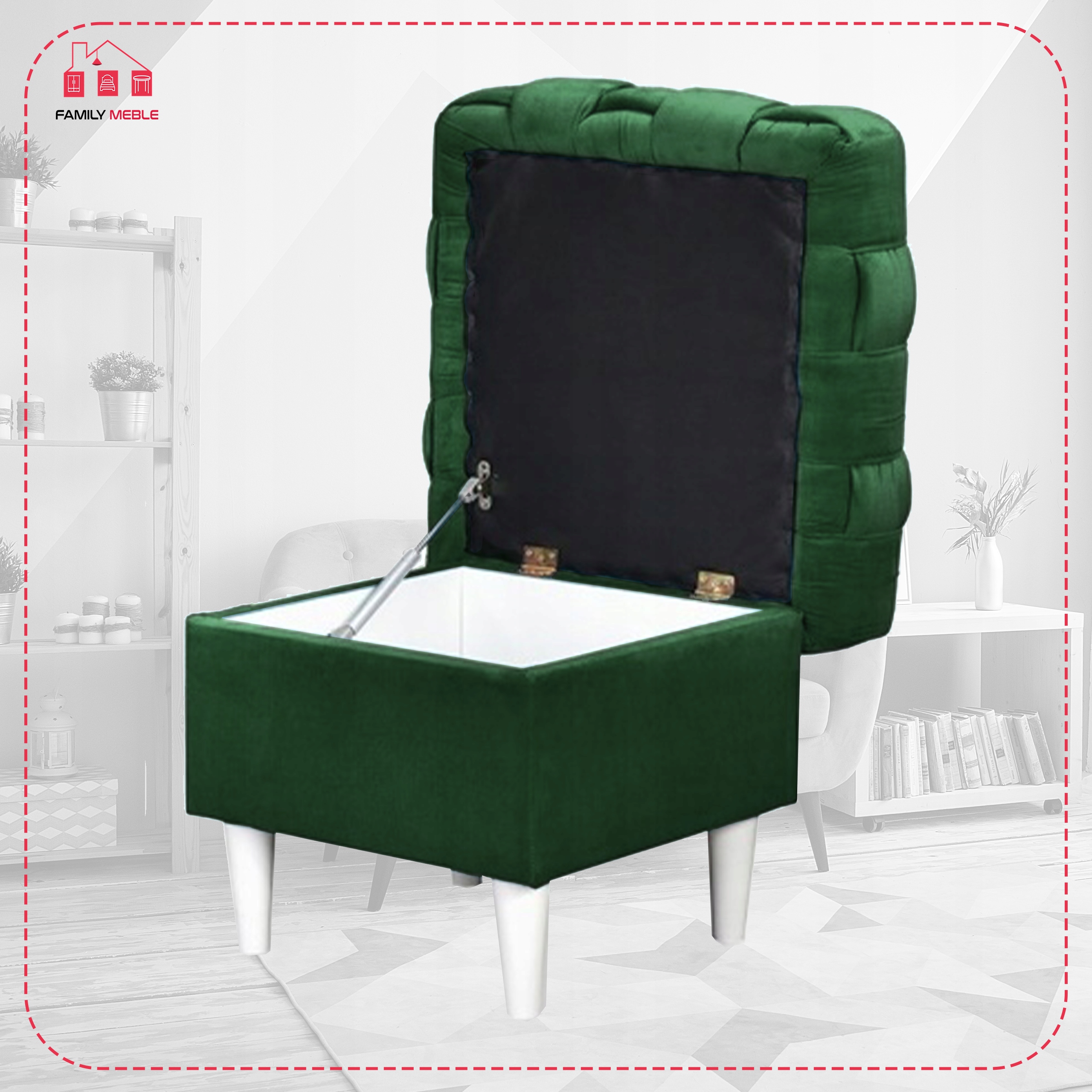 Pufa puf podnóżek ARI pojemnikiem schowkiem Family meble różne modele