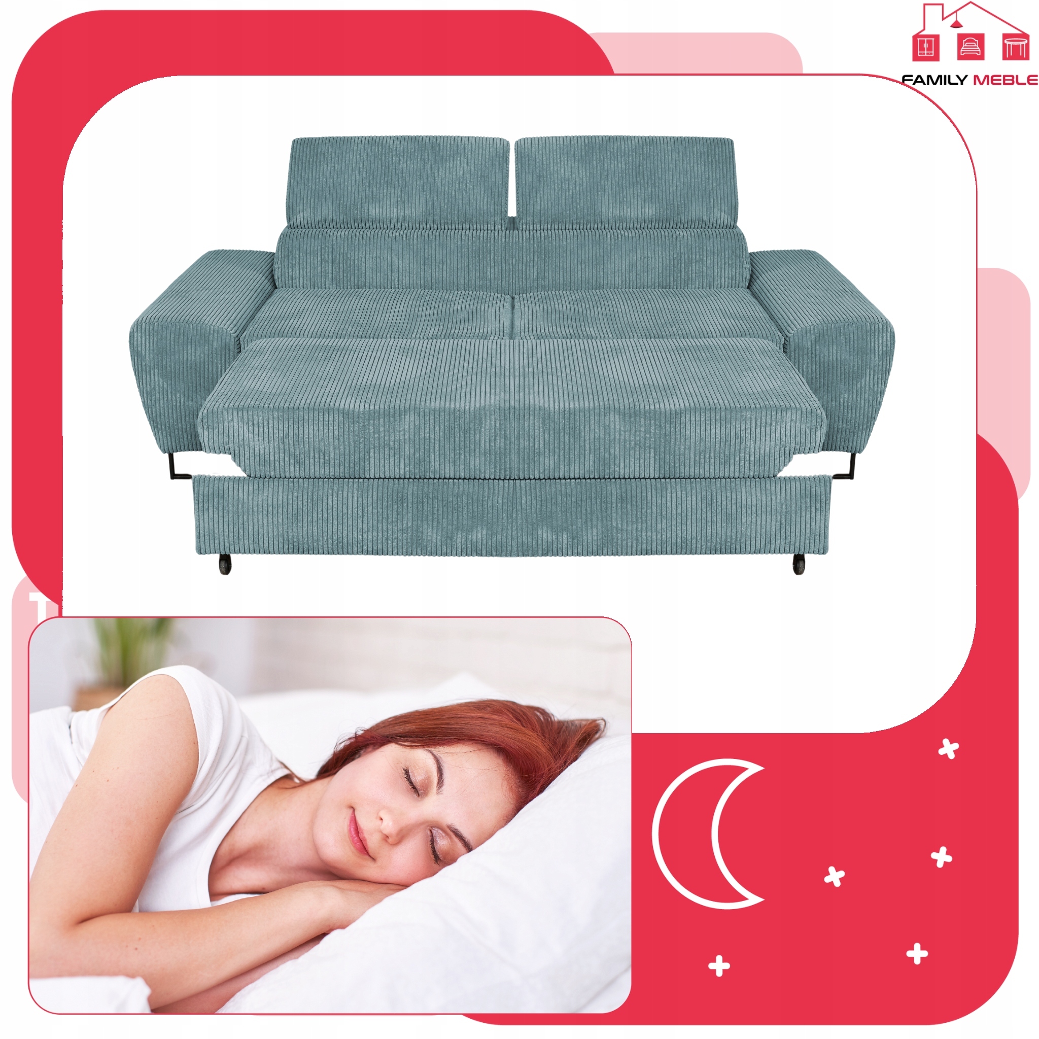 Zestaw mebli wypoczynkowych Savio Sofa 2os fotele j. zieleń