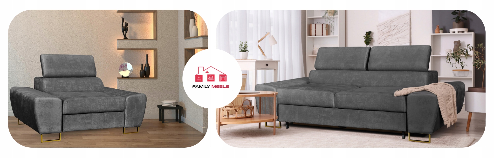 Zestaw mebli wypoczynkowych salonu Bosso Sofa 2os fotele beż