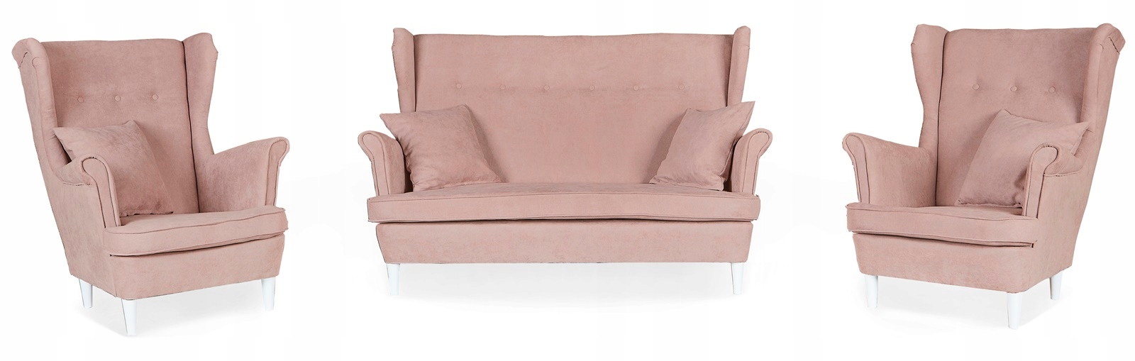 Zestaw wypoczynkowy mebli uszak ARI sofa fotele skandynawskie