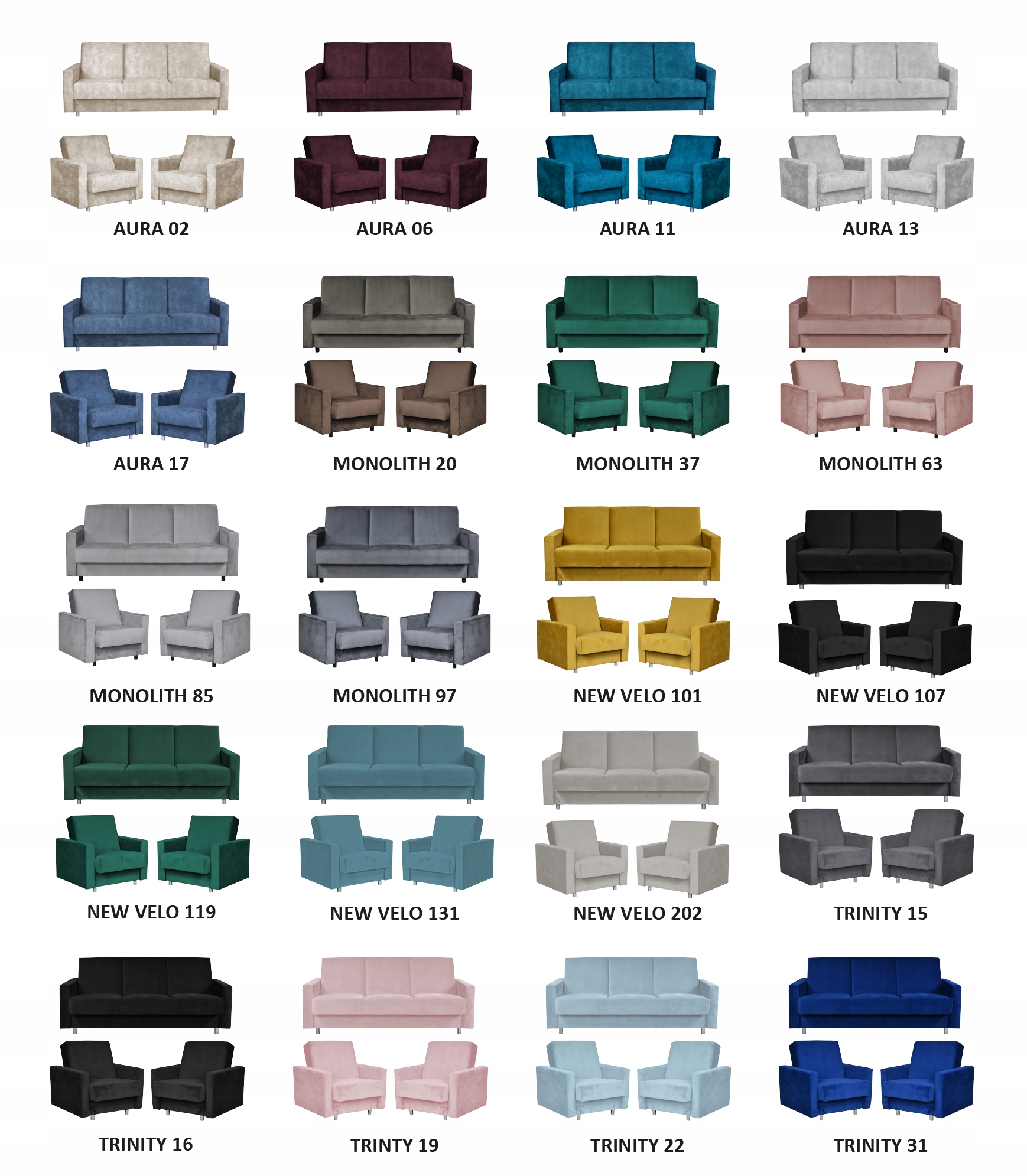 Zestaw mebli wypoczynkowy Alicja wersalka kanapa fotele  granat