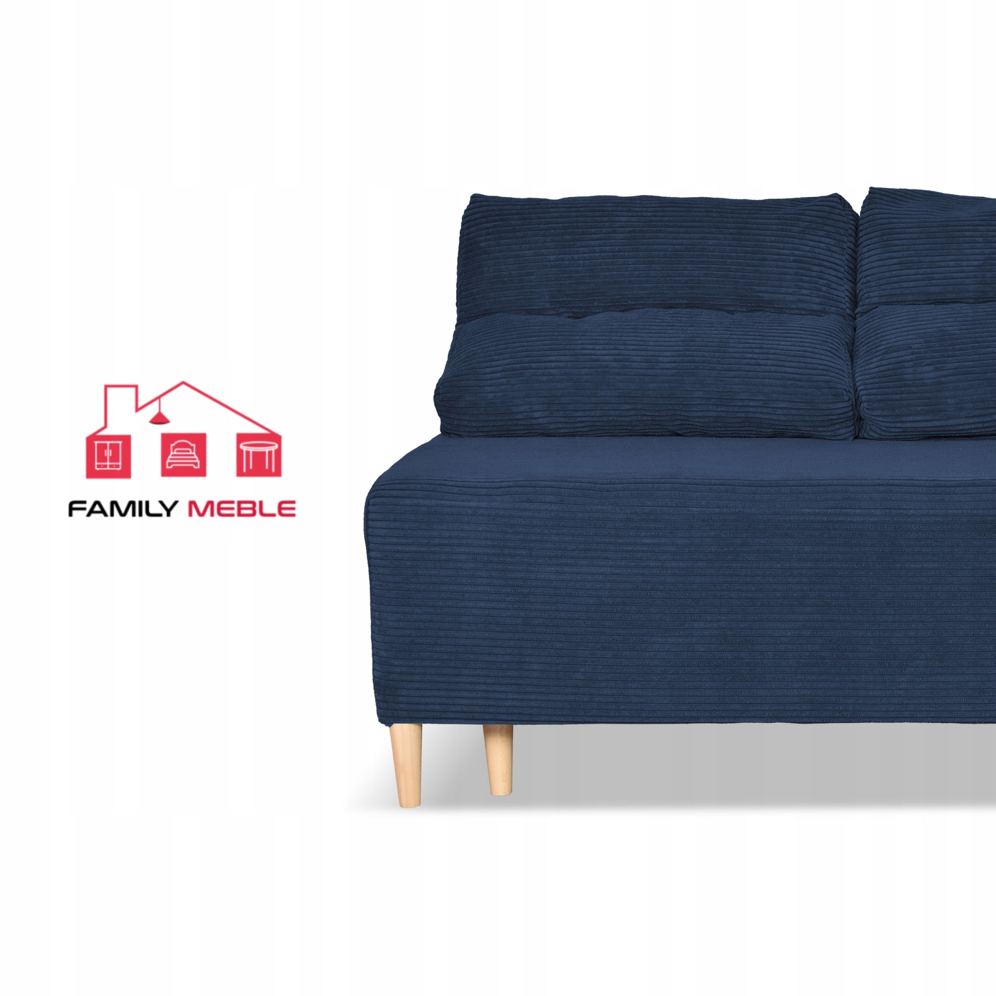 Kanapa sofa KIMO funkcja spania pojemnik Anafi granat sztruks