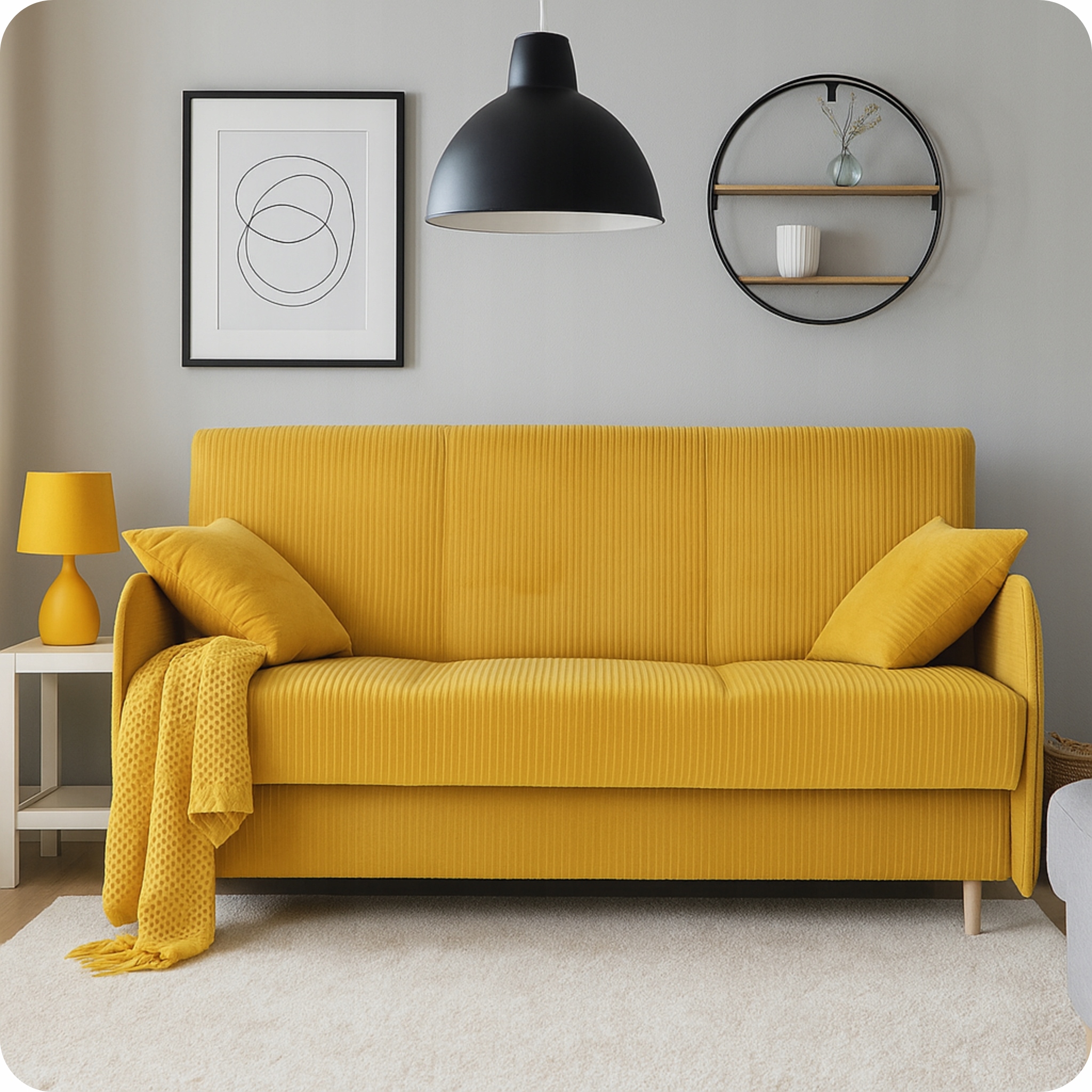 Kanapa sofa Alvo rozkładana wersalka funkcja spania pojemnik Family czarna