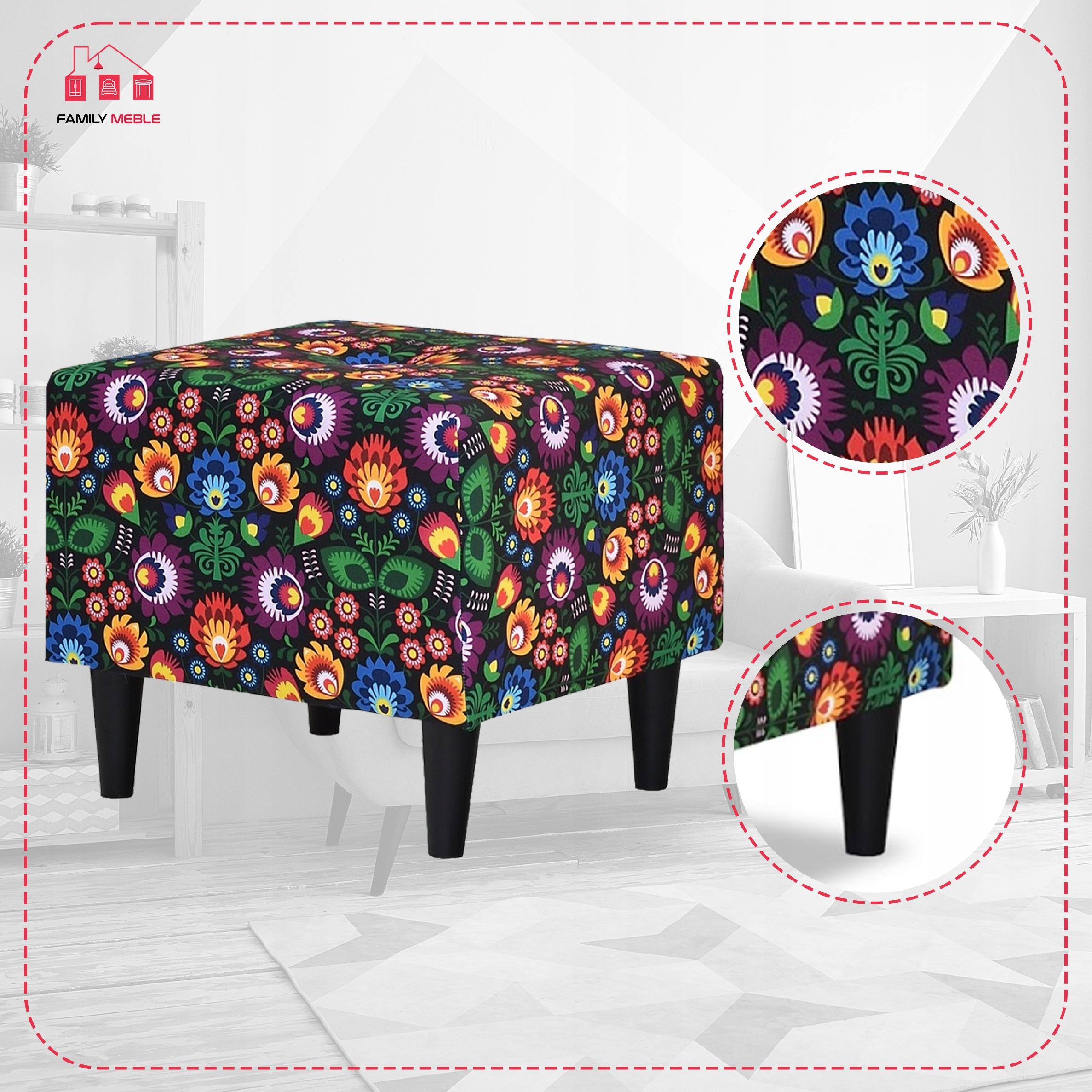 Pufa puf podnóżek siedzisko Ari Print