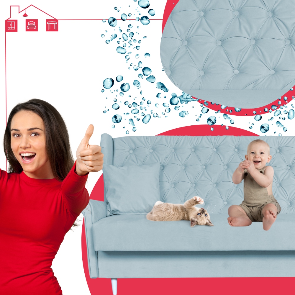 Sofa niebieska błękitna 3 osobowa WERSALKA welurowa uszak GAJA