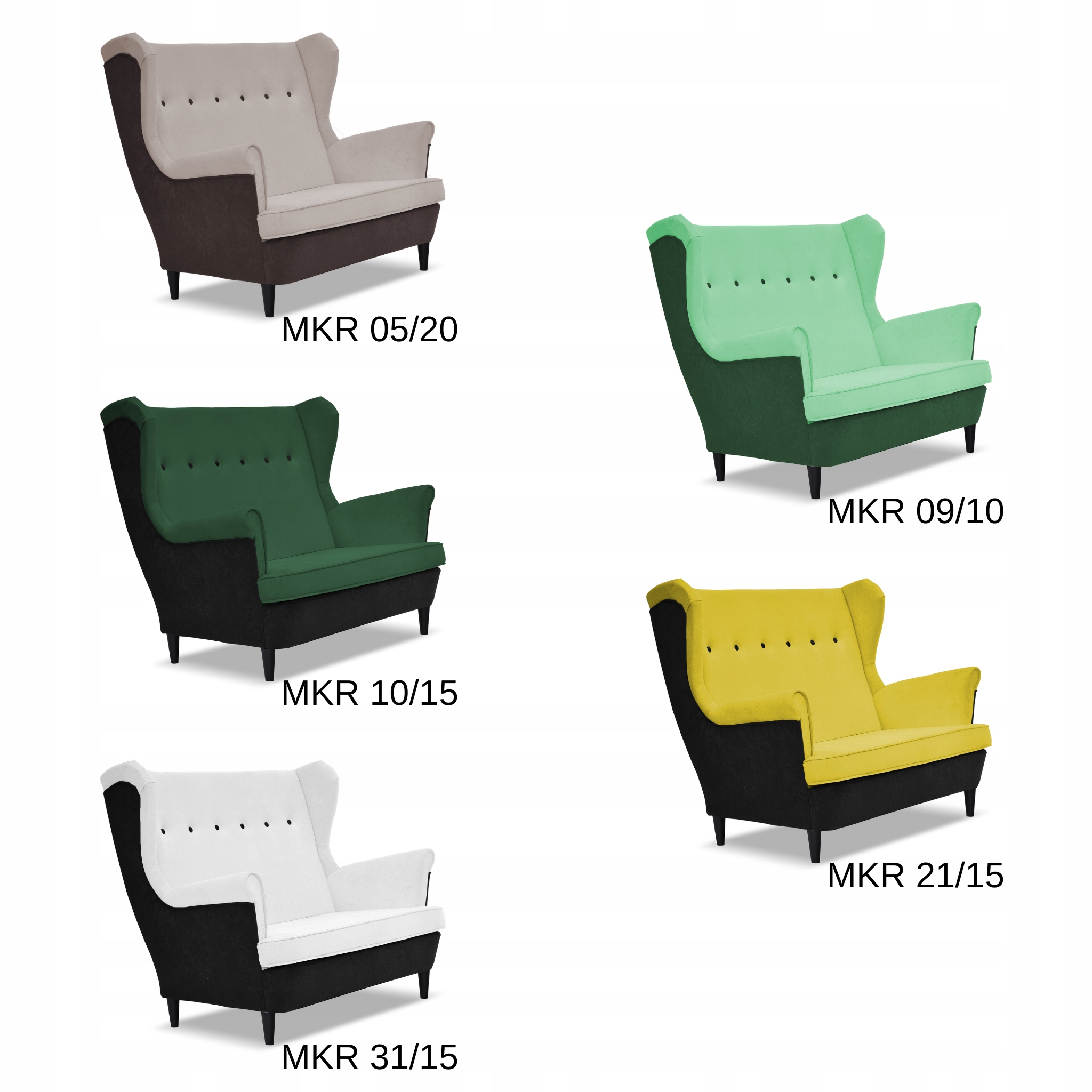 Zestaw wypoczynkowy ARI DUO sofa fotele beżowo - brązowy