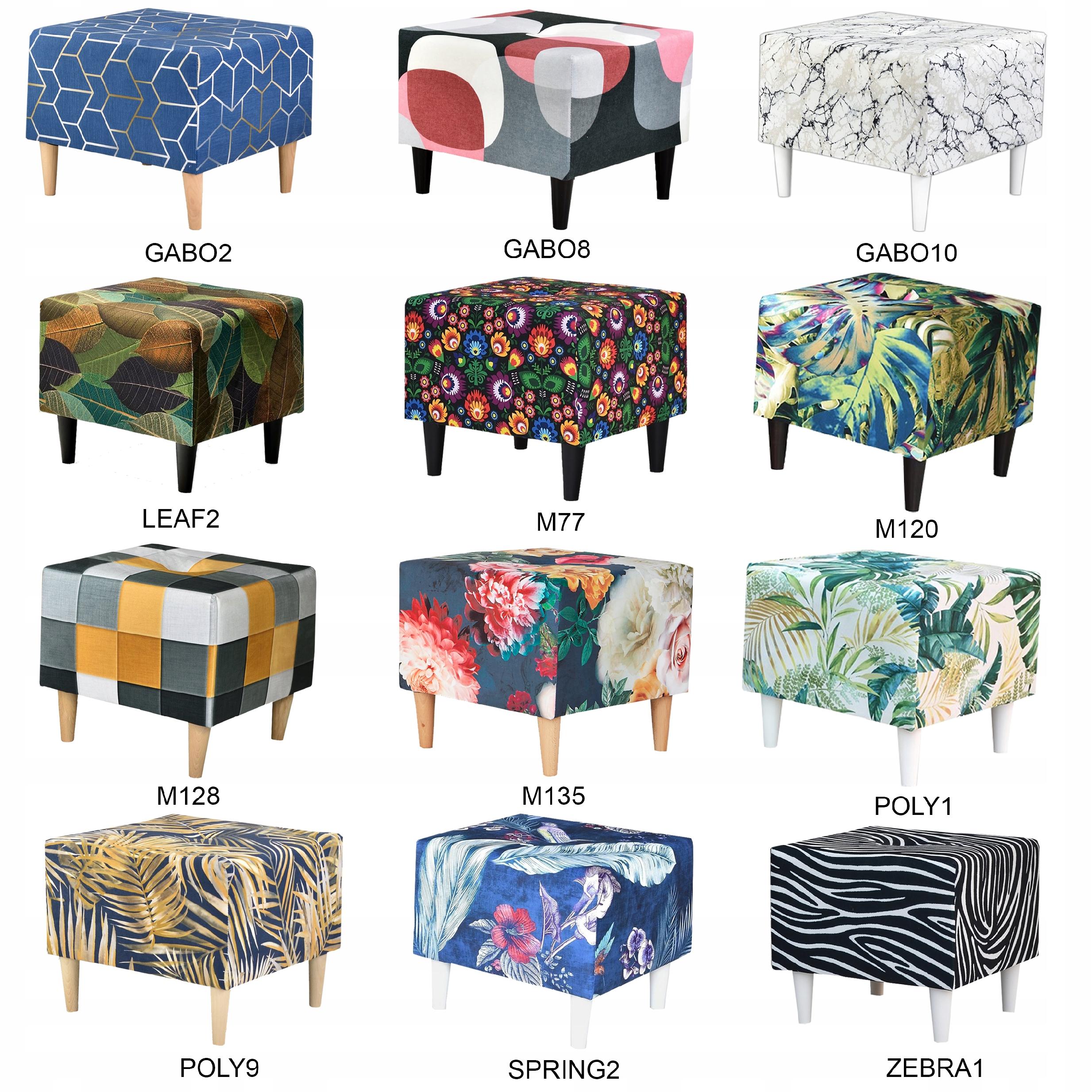 Pufa puf podnóżek siedzisko Ari Print