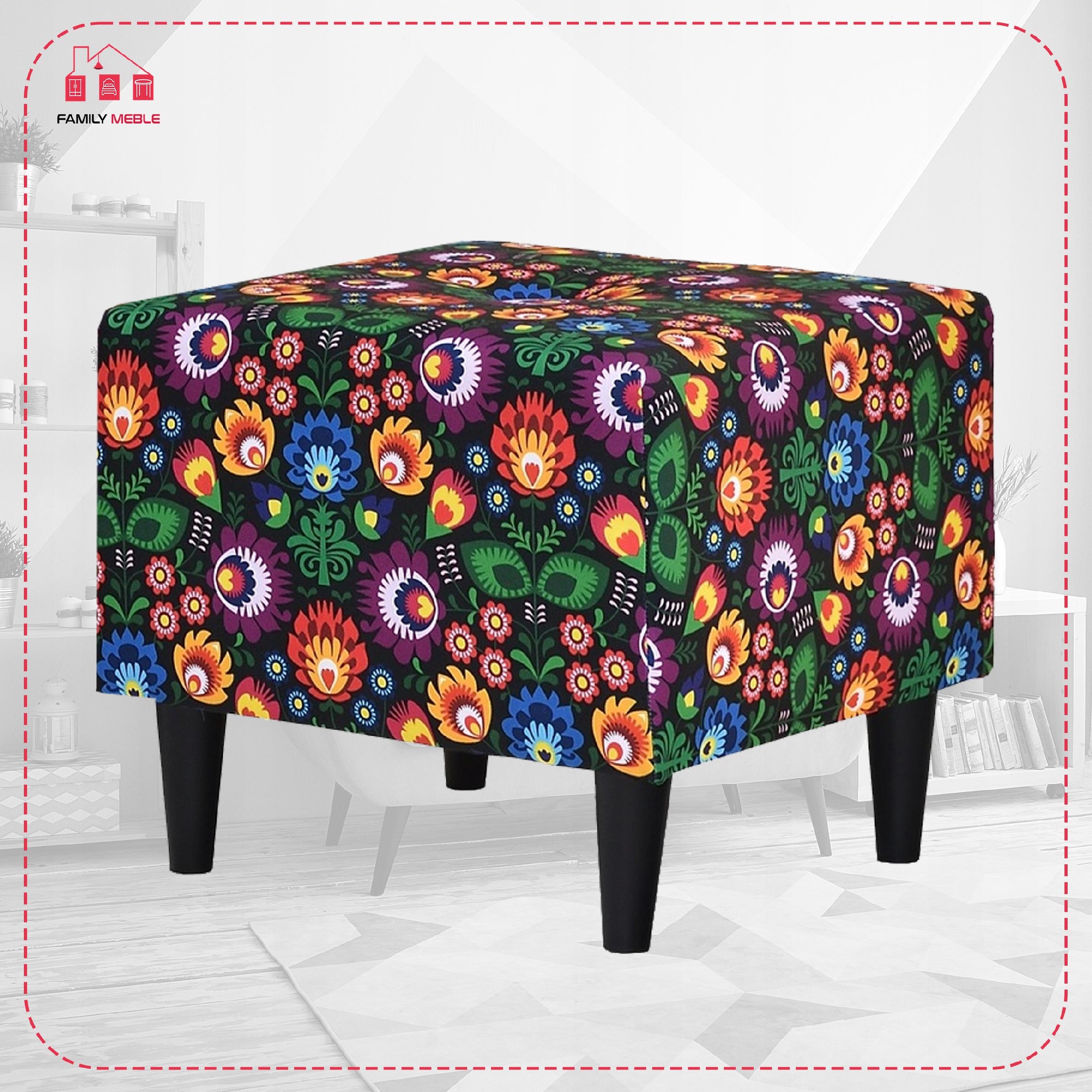 Pufa puf podnóżek siedzisko Ari Print