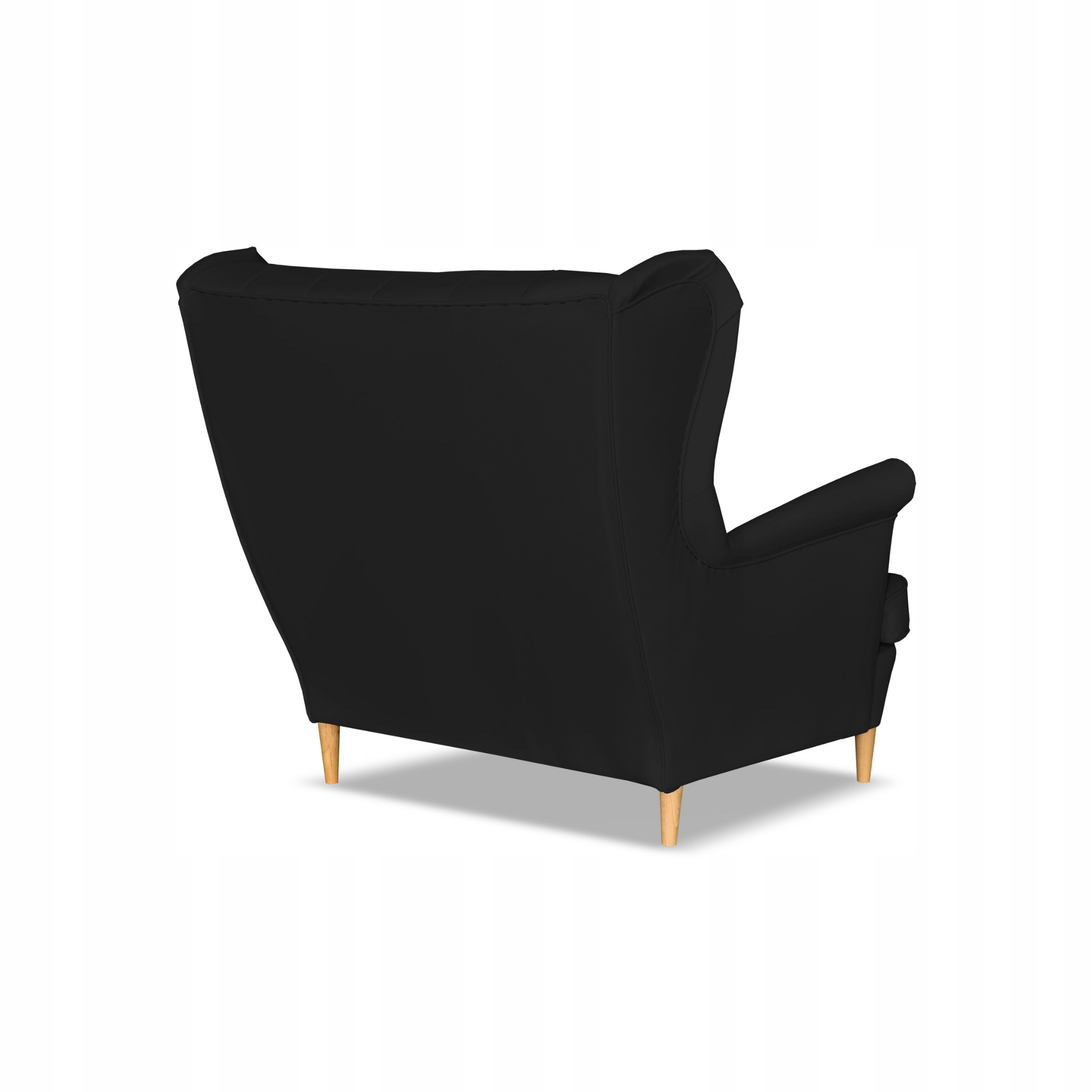 Sofa kanapa uszak Gaja ekoskóra skandynawska czarna