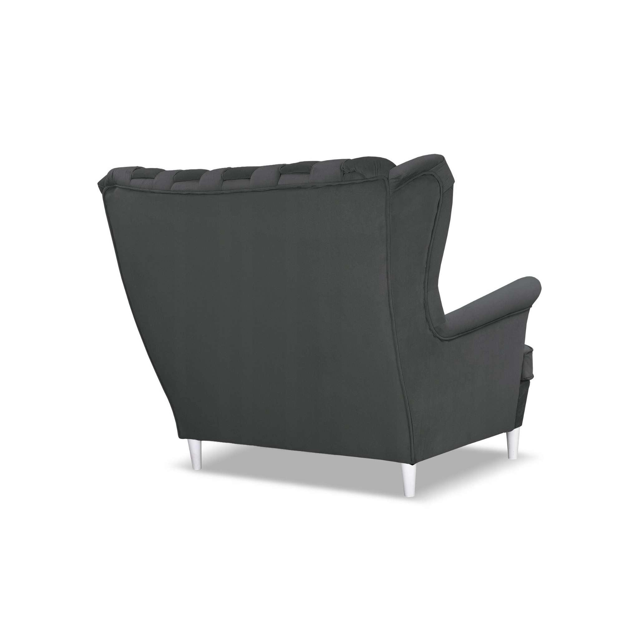 Sofa uszak Carol grafit skandynawska kanapa 2-os. sprężynach