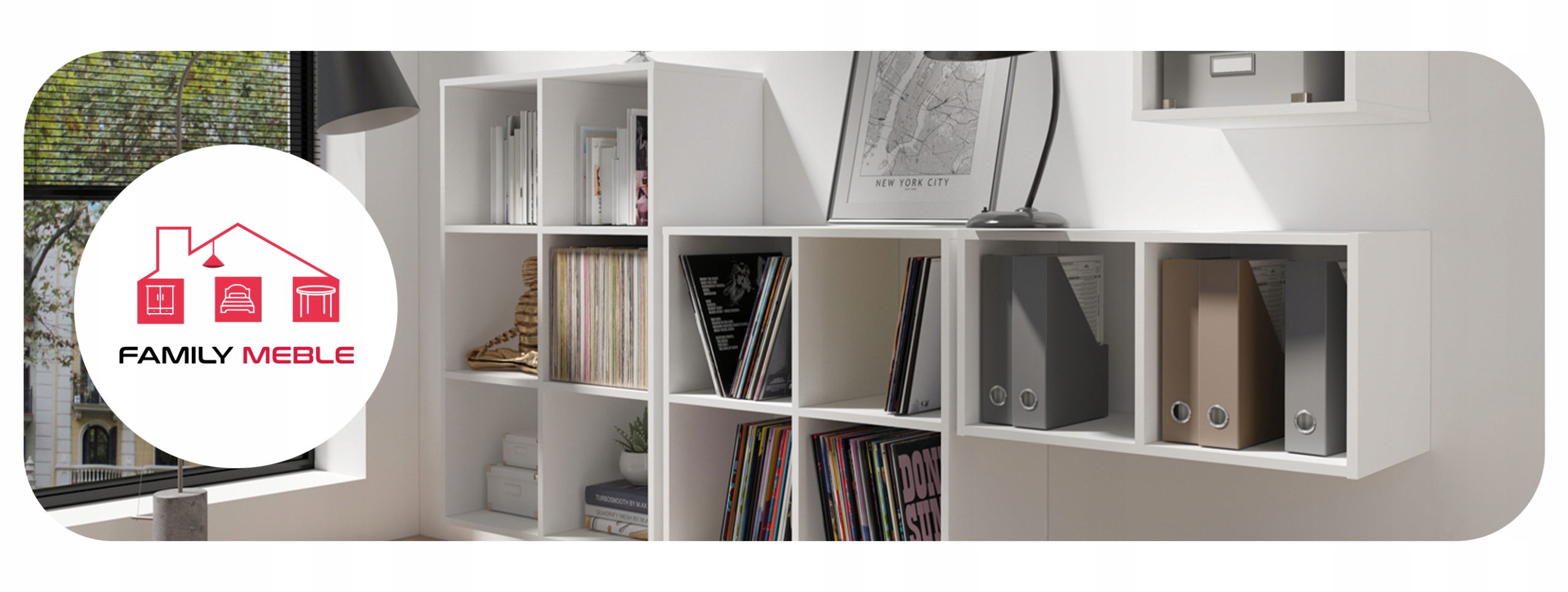 Regał półka organizer pojemnik stojak na płyty winylowe segregatory Cubo 3