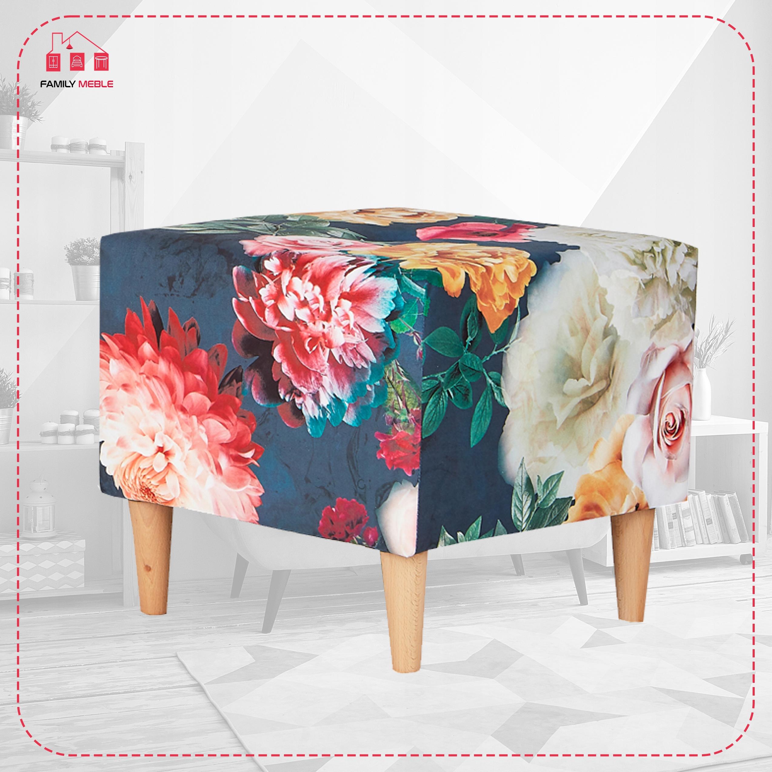 Pufa puf podnóżek siedzisko Ari Print